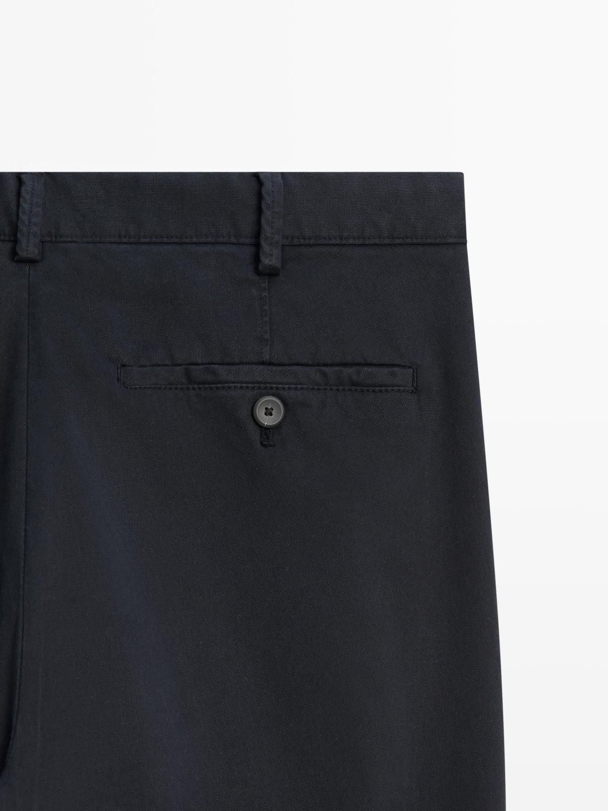 마시모두띠 슬림핏 테크니컬 텍스처 슬랙스 팬츠 0054/009 NAVY BLUE - 상세 이미지 5