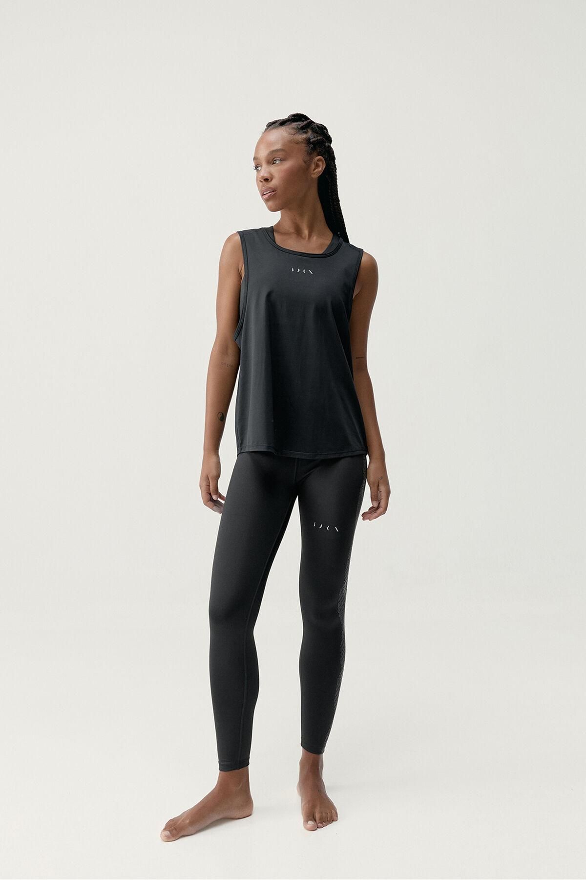 본리빙요가 테크니컬 민소매 티셔츠 블랙 8182784 NEGRO - 상세 이미지 4