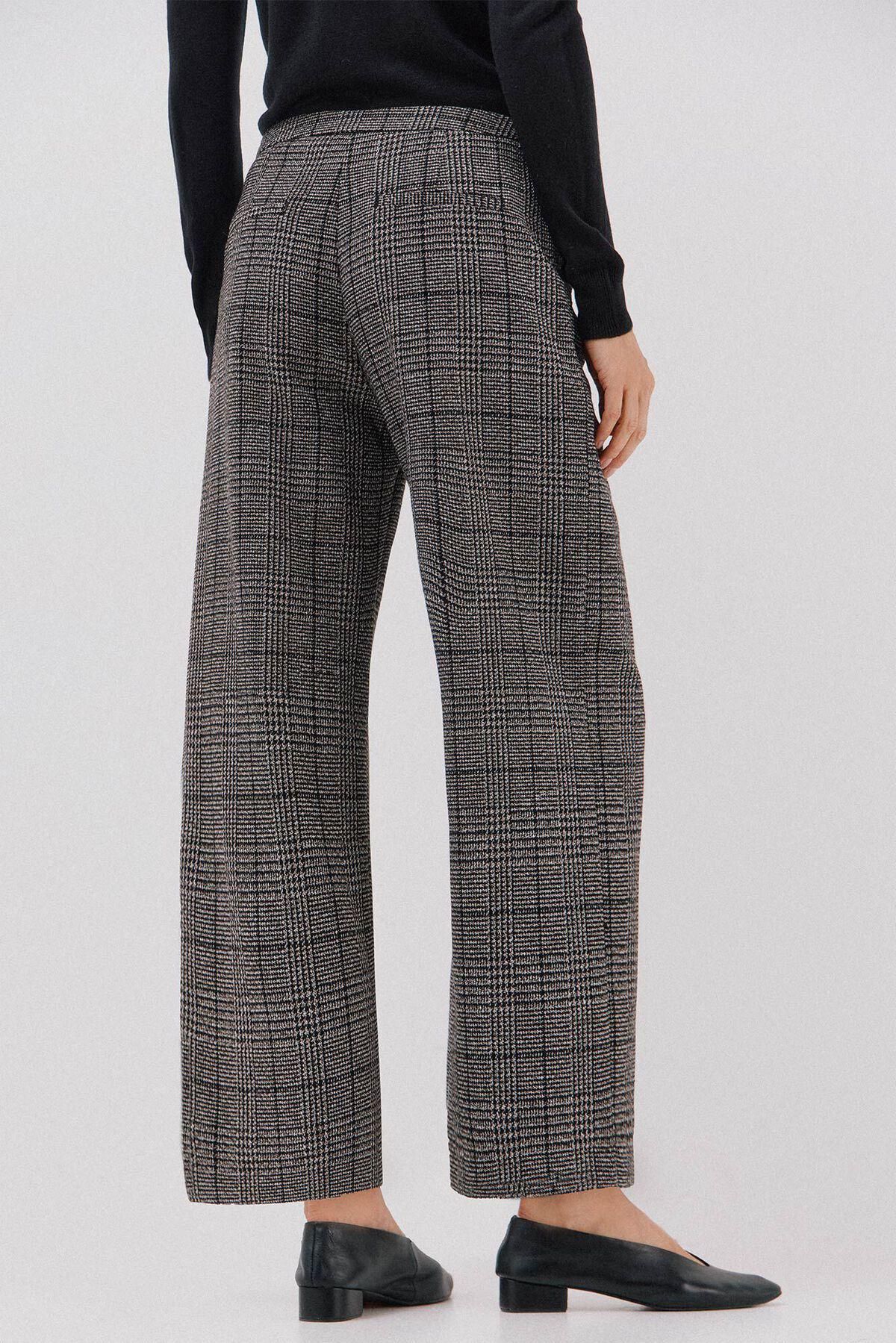 꼬르떼피엘 체크 와이드 크롭 팬츠 8722328 ESTAMPADO GRIS - 상세 이미지 4