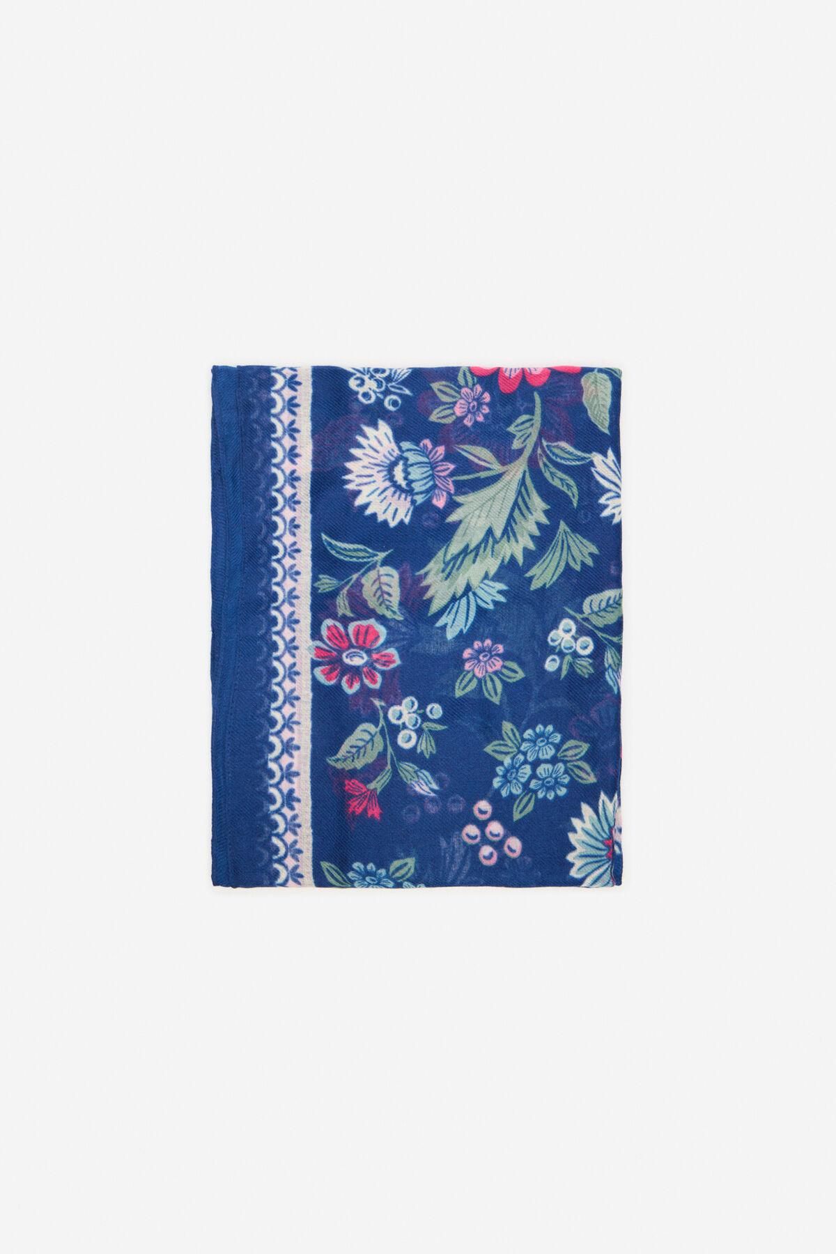 꼬르떼피엘 플로럴 멀티컬러 스카프 6932050 AZUL OSCURO - 상세 이미지 2