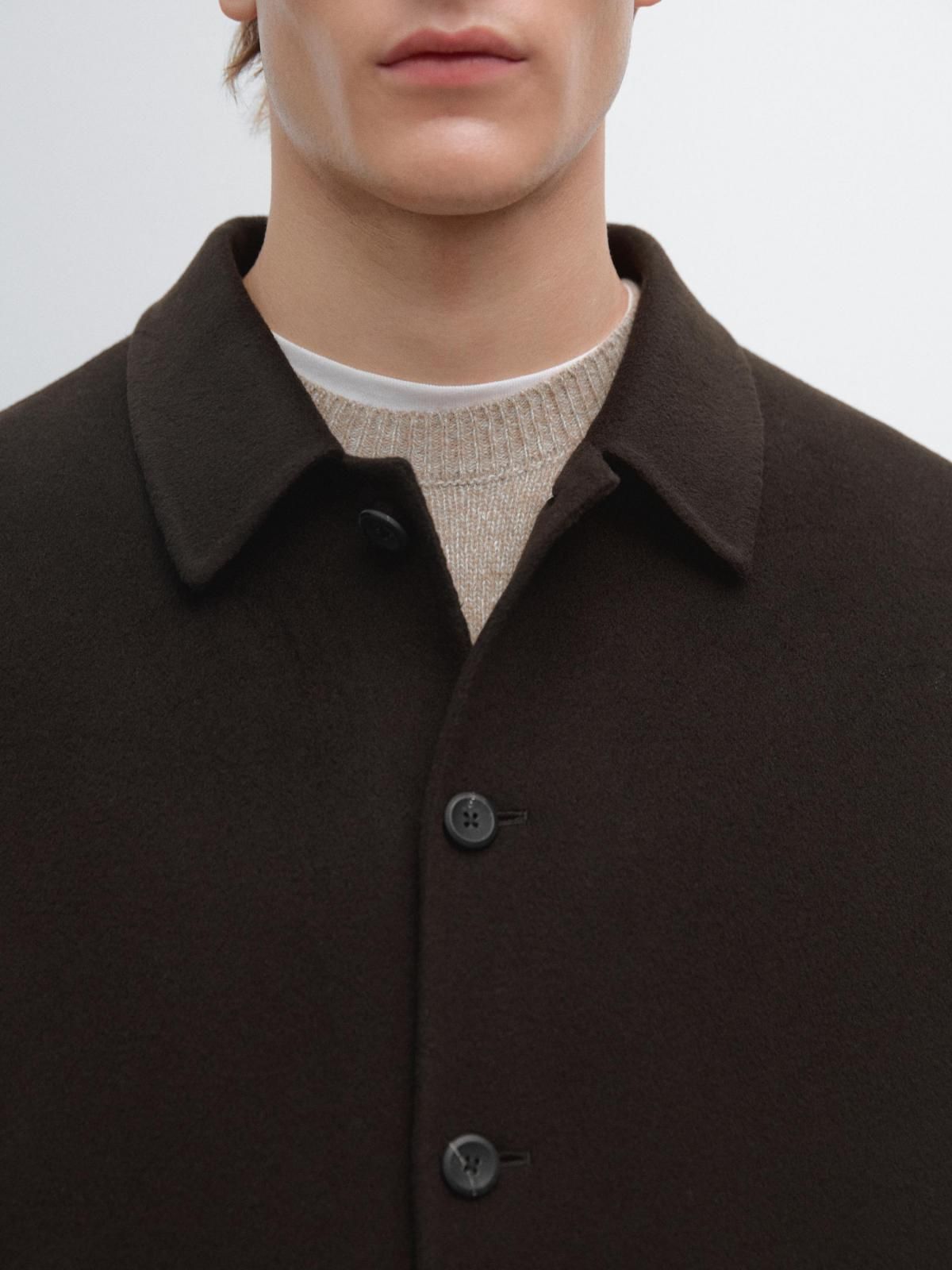 마시모두띠 프리미엄 캐시미어 브라운 숏 싱글코트 2849/385 CHOCOLATE - 상세 이미지 5