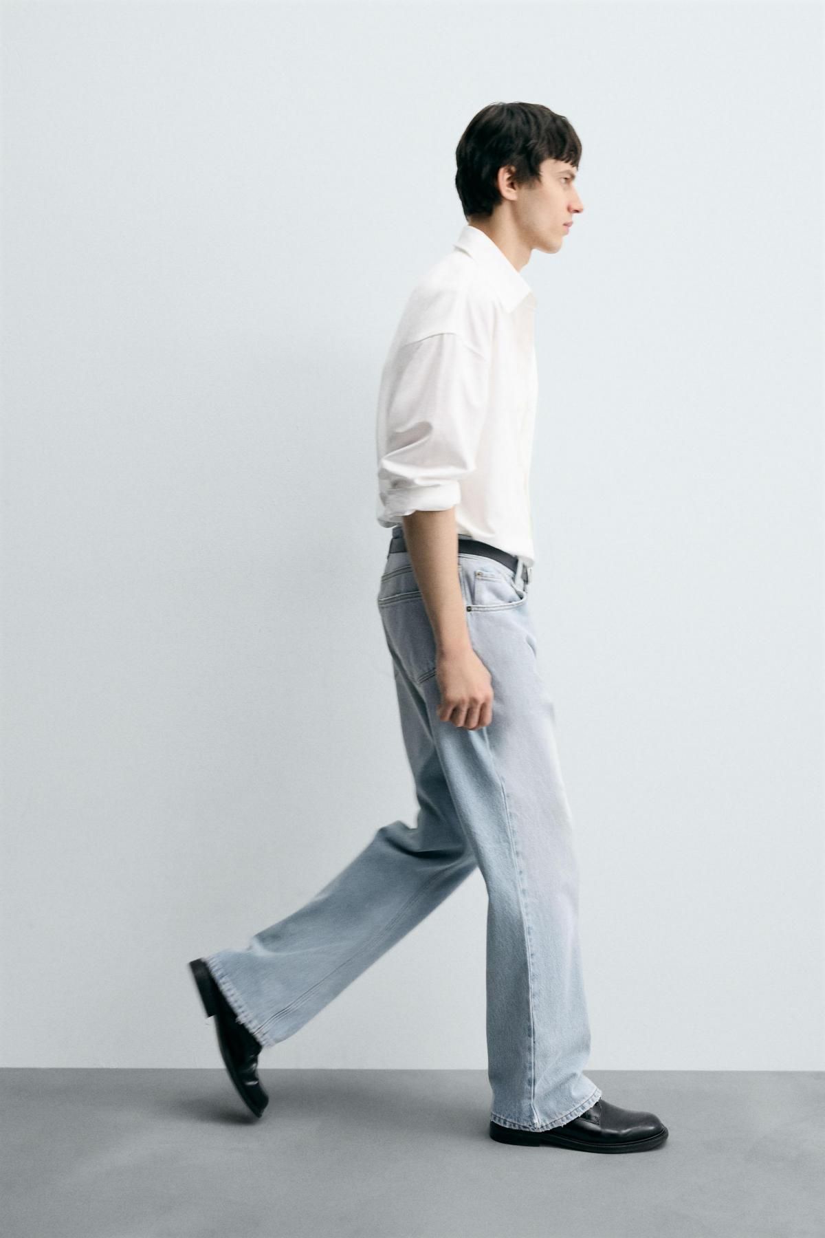 자라 라이트워싱 플레어핏 미드라이즈 데님 청바지 0840/304 LIGHT BLUE 이미지 6