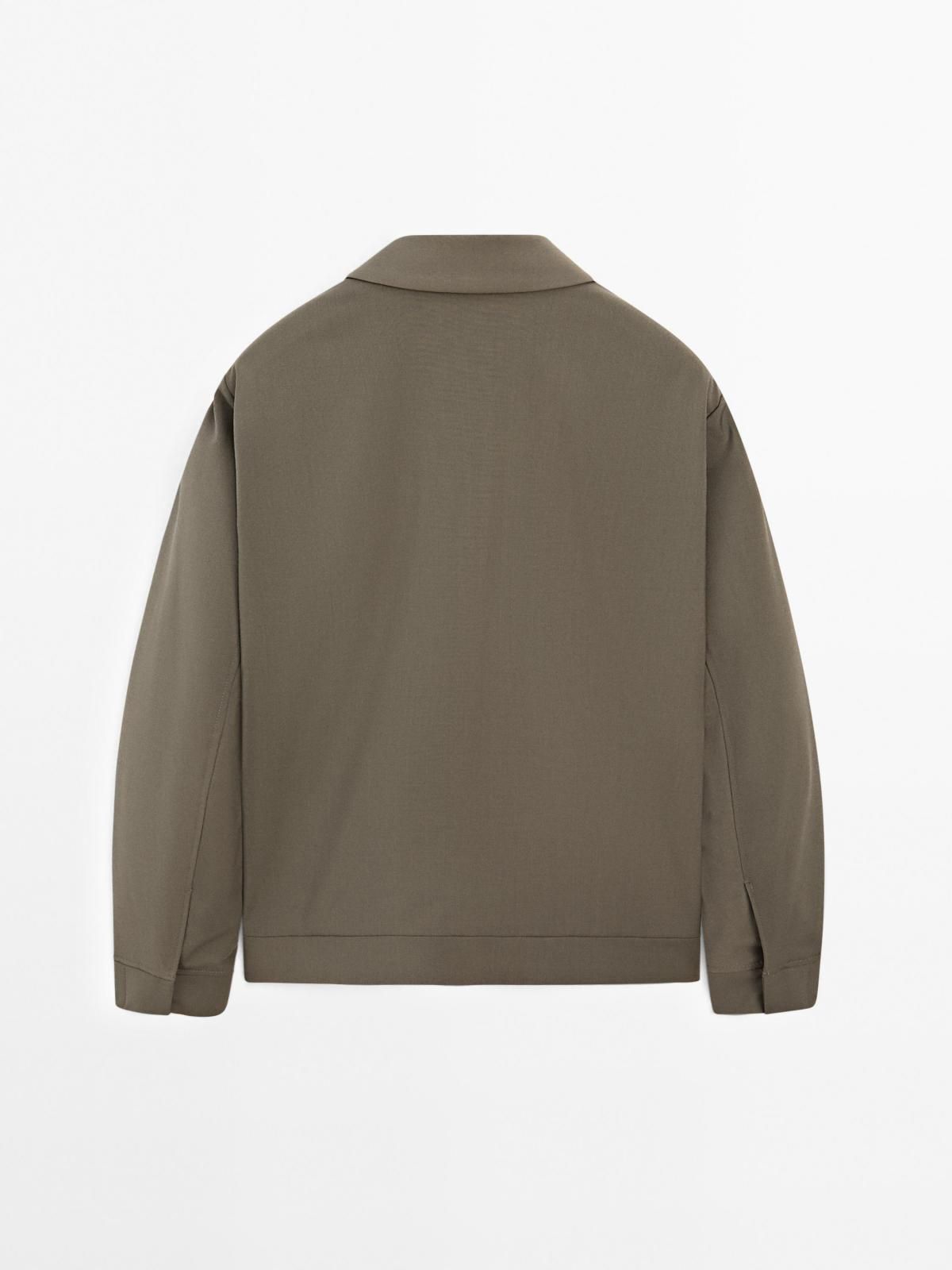 마시모두띠 울블렌드 테크니컬 블루종 재킷 2030/277 DARK KHAKI - 상세 이미지 5