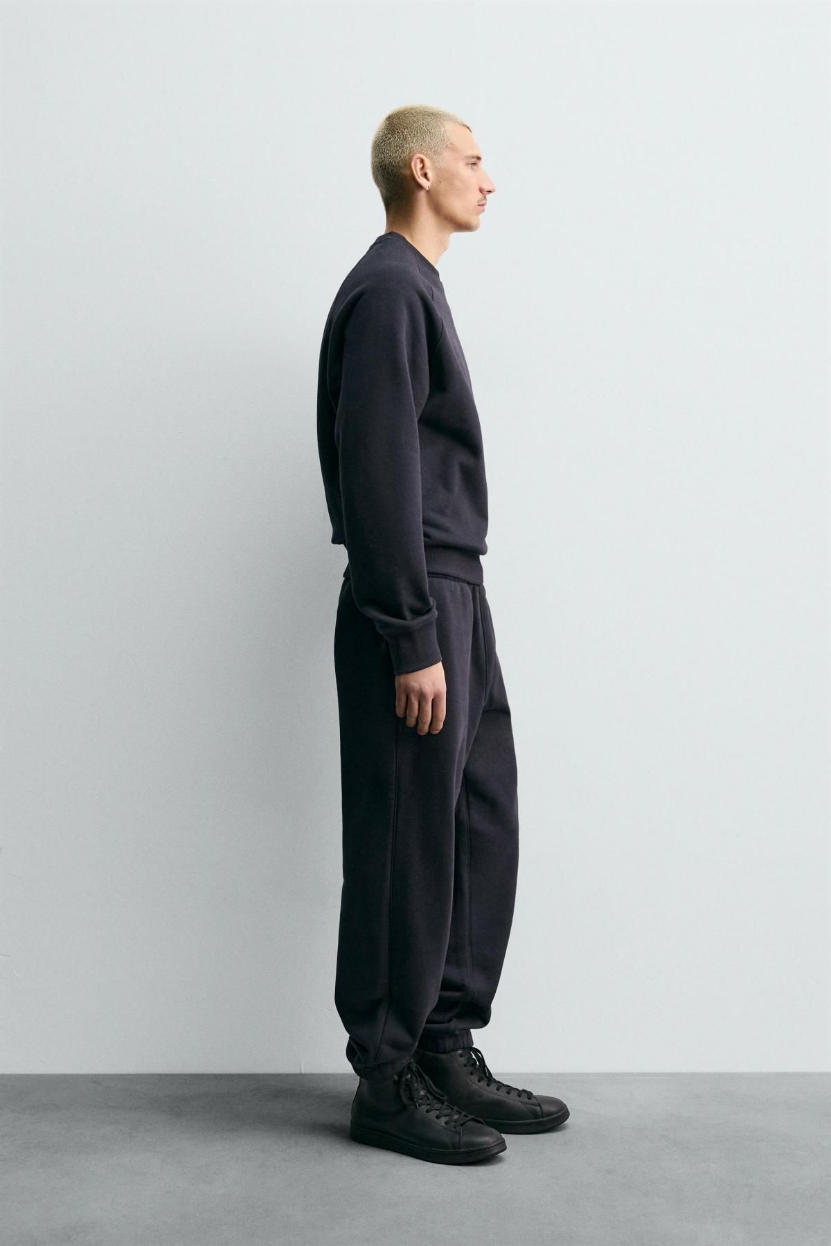 자라 테리코튼 컴팩트 레귤러핏 조거 팬츠 8054/332 DARK NAVY - 상세 이미지 4
