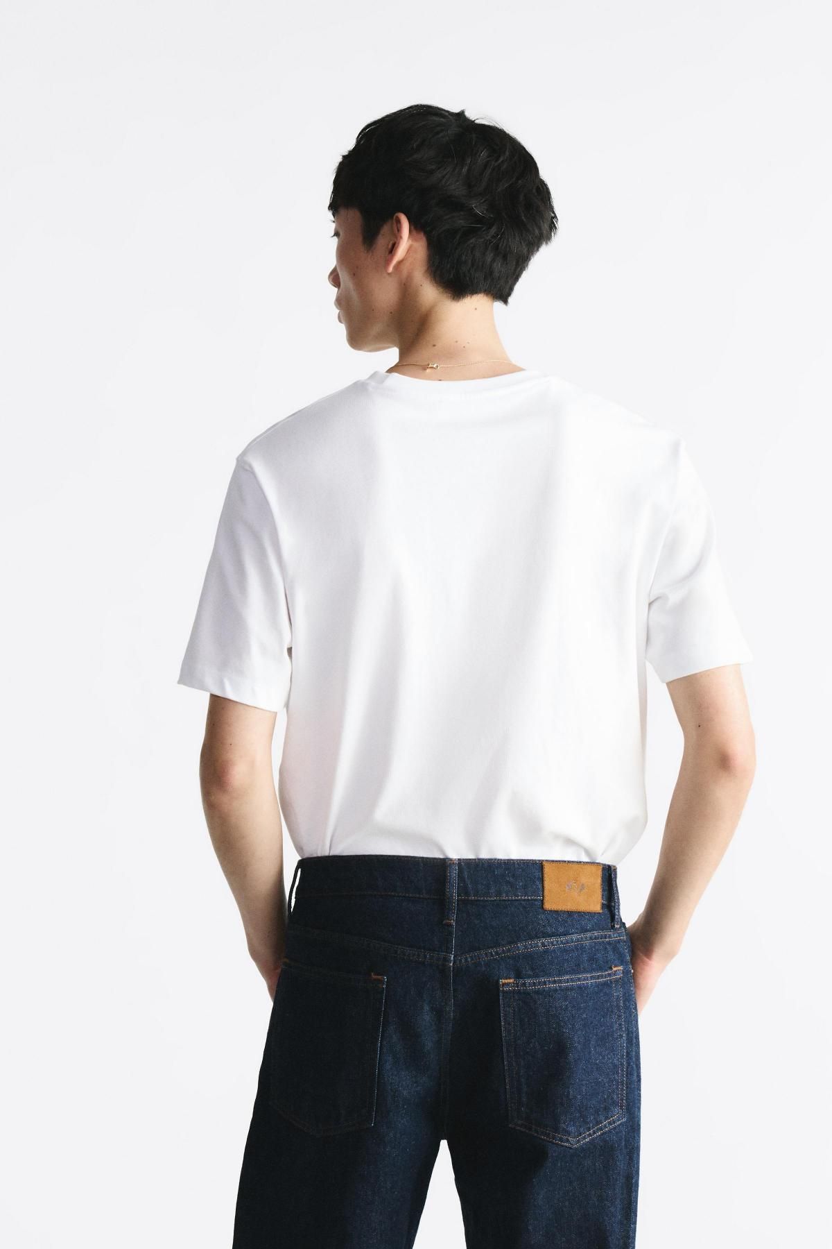 자라 헤비웨이트 반팔 티셔츠 0761/323 WHITE - 상세 이미지 4
