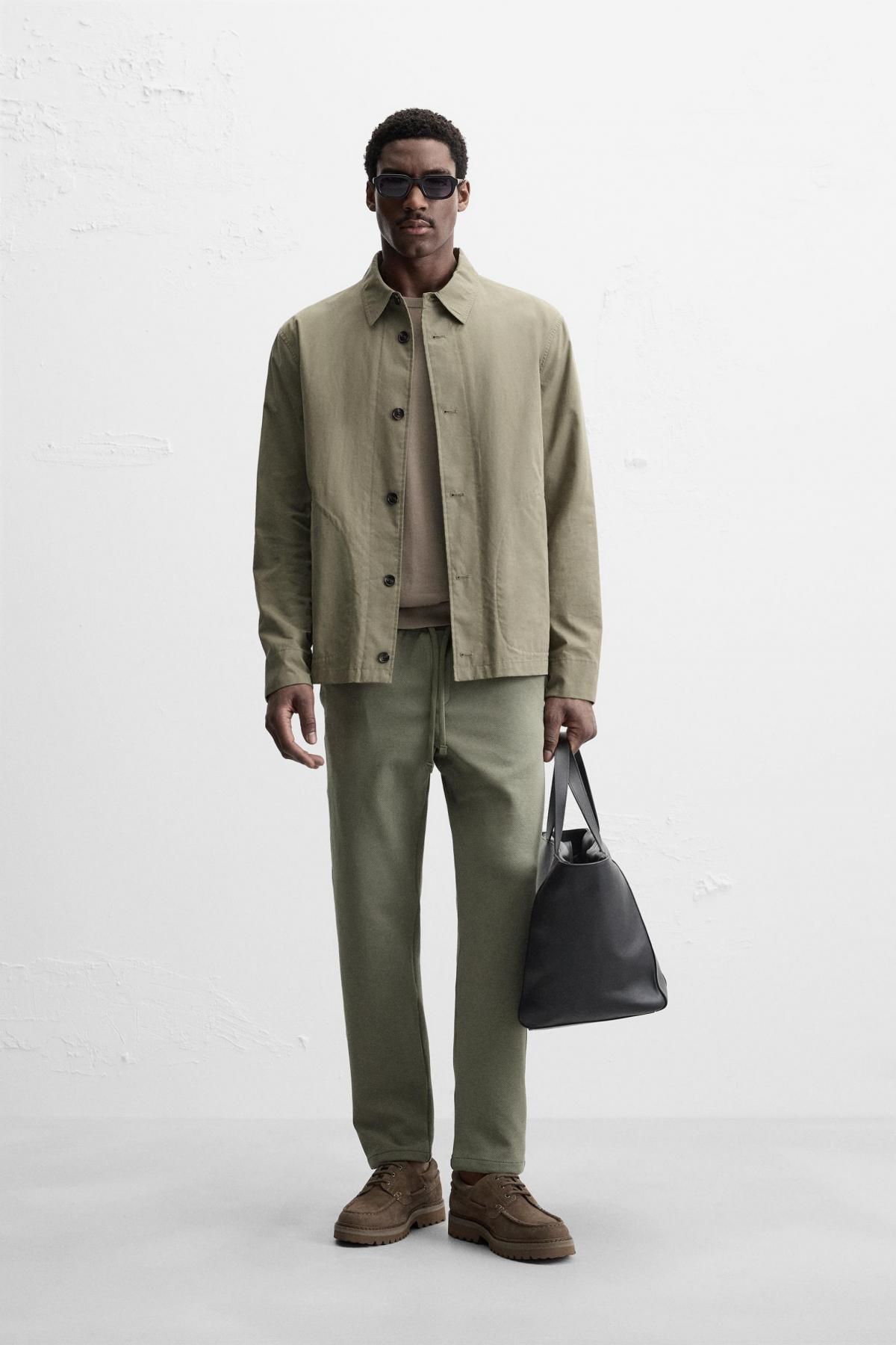 자라 컴포트핏 조거 웨이스트 팬츠 7484/303 LIGHT KHAKI - 상세 이미지 2