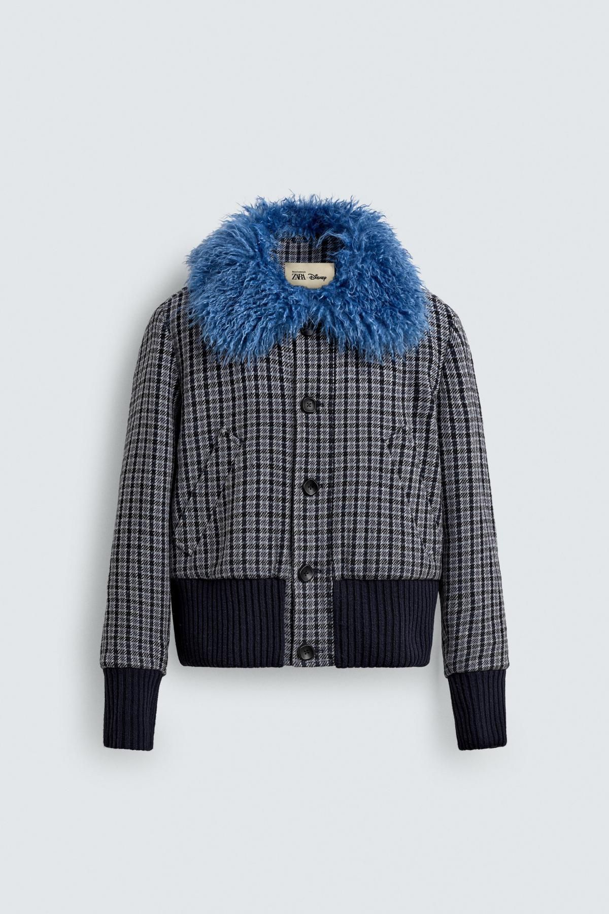 자라 체크 블루 퍼카라 봄버 재킷 X 해리 램버트 디즈니 6476/058 BROWN-BLUE - 상품 이미지