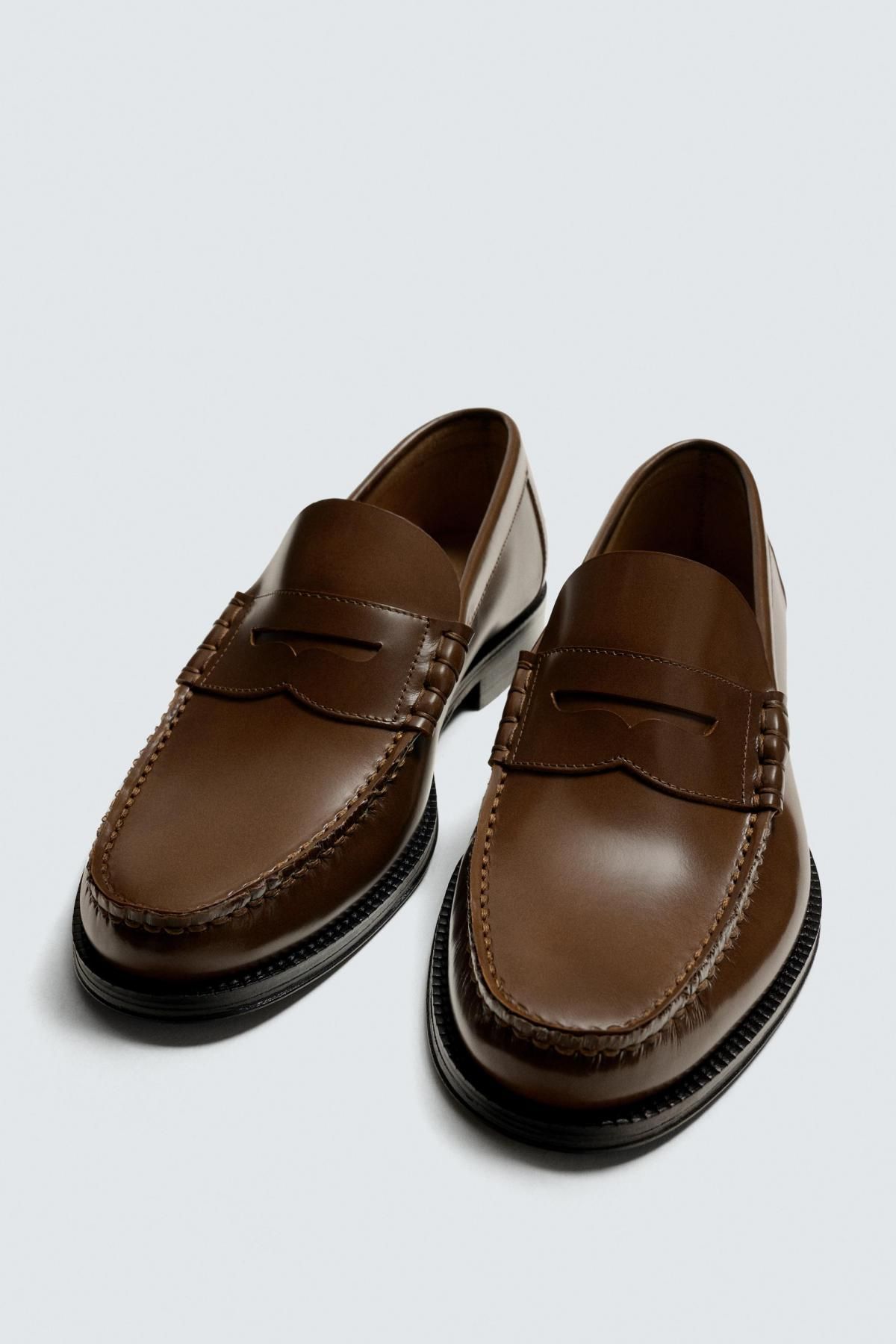 자라 클래식 브라운 레더 페니 로퍼 2682/620 COGNAC BROWN - 상세 이미지 2