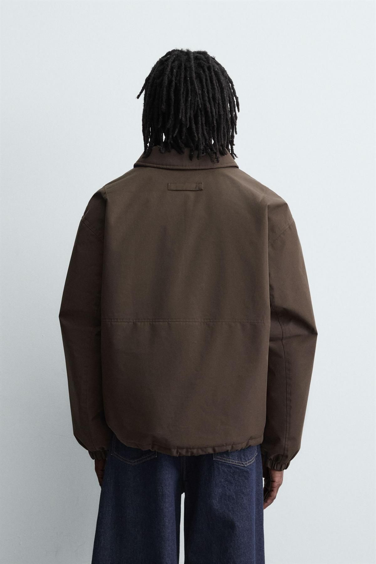 자라 테크니컬 퀼팅 브라운 재킷 3833/401 BROWN - 상세 이미지 4