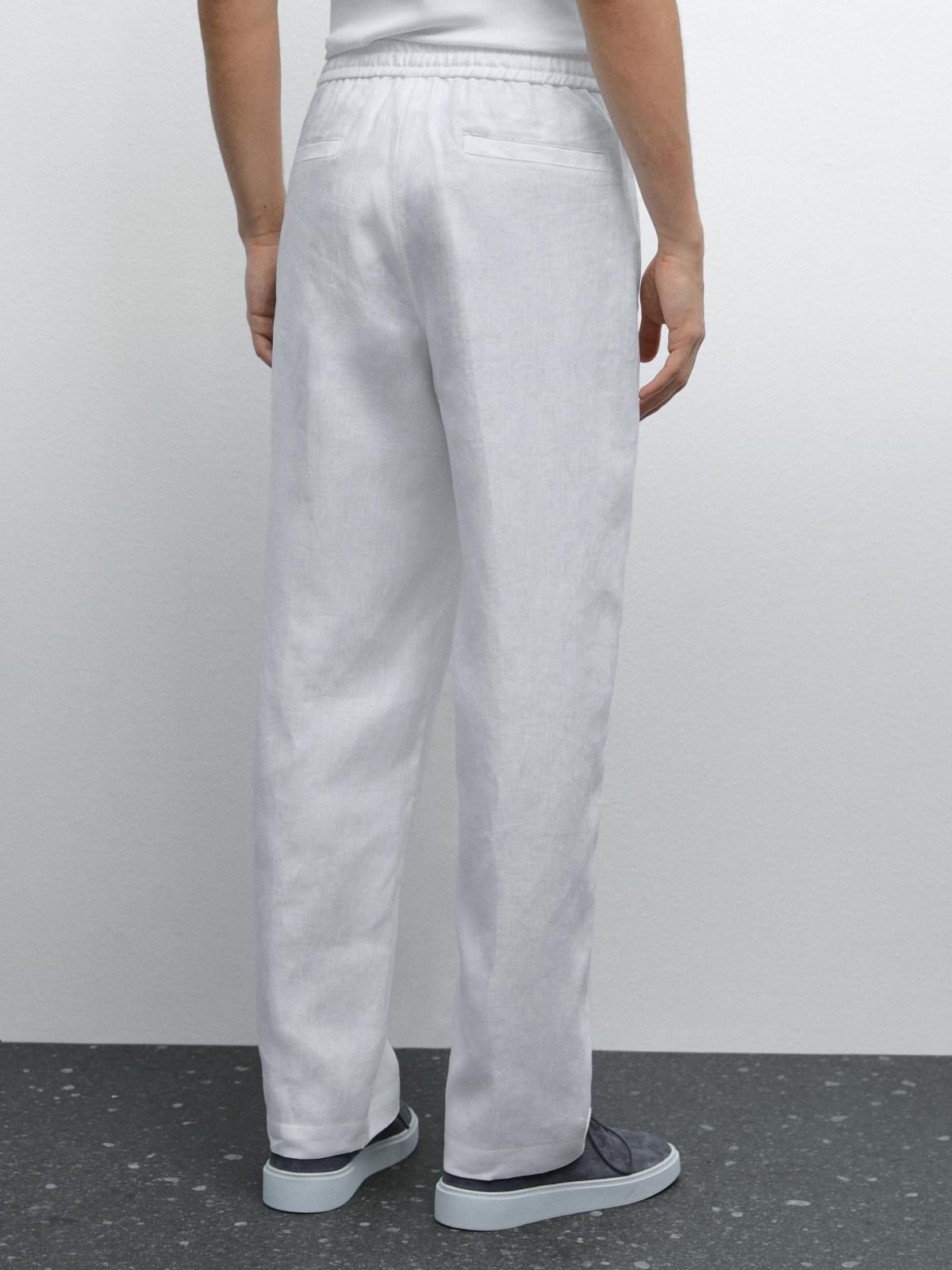 마시모두띠 린넨 와이드 조거 팬츠 0012/011 WHITE - 상세 이미지 3
