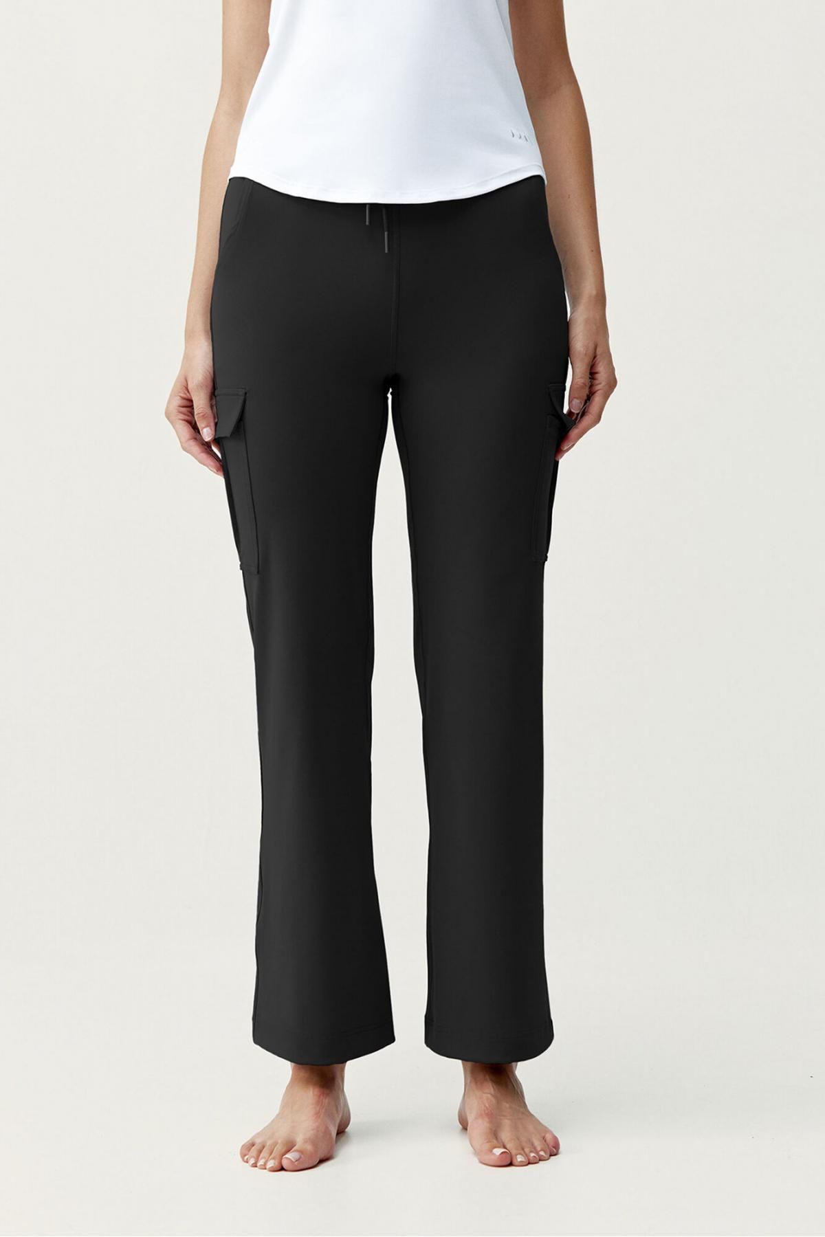 본리빙요가 블랙 스트레이트핏 카고 팬츠 4233656 NEGRO - 상품 이미지