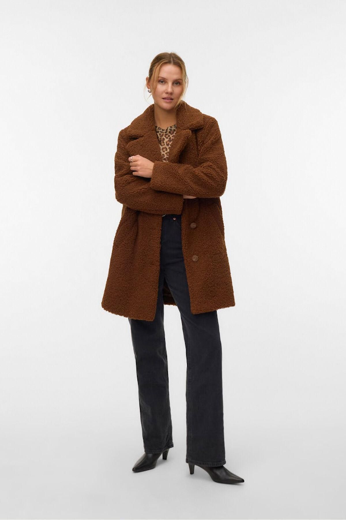 베로모다 브라운 퍼 미디 코트 6432534 MARRON OSCURO - 상세 이미지 2
