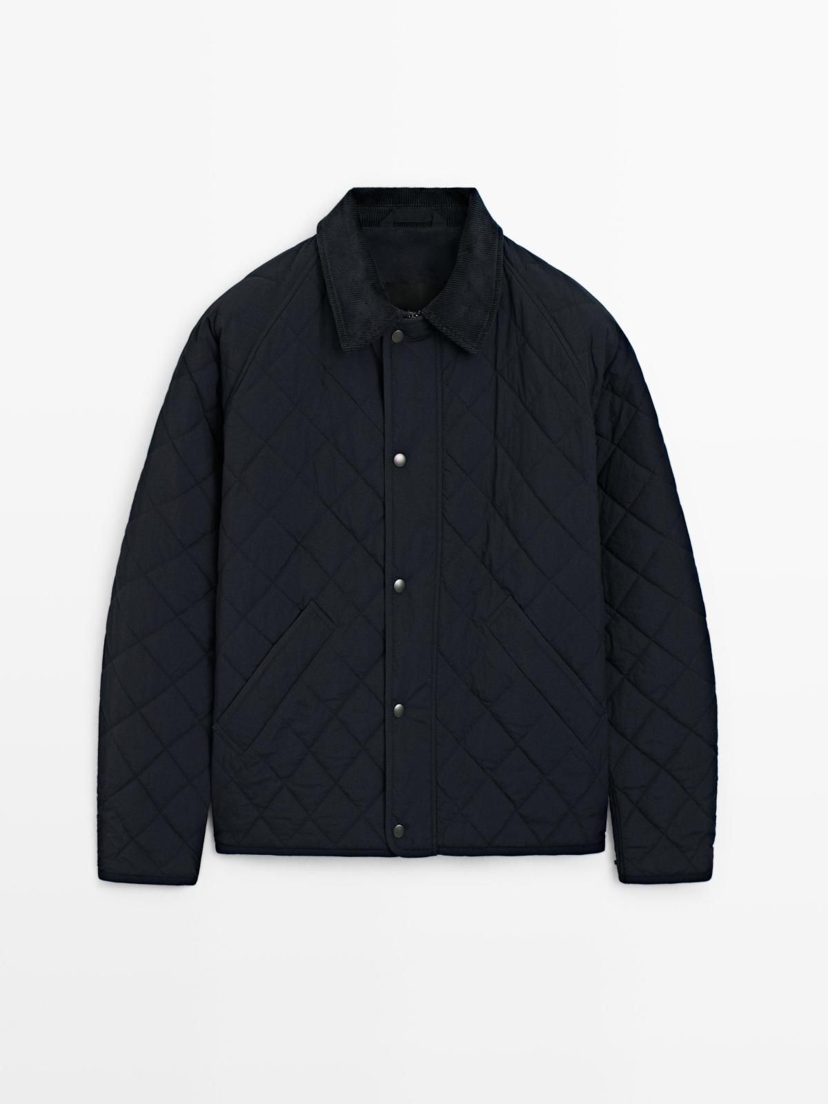 마시모두띠 테크니컬 경량 나파 칼라 퀼팅 재킷 3115/407 DARK NAVY - 상품 이미지
