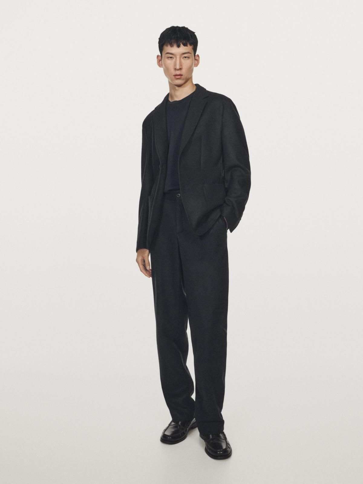 마시모두띠 테크니컬 울블렌드 수트 슬랙스 팬츠 2870/367 NAVY BLUE 이미지 7