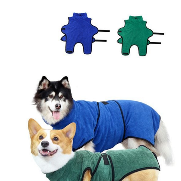 반려동물 강아지 목욕 가운 드라이 고양이 목욕 가운 극세사 타월 - 메인 이미지