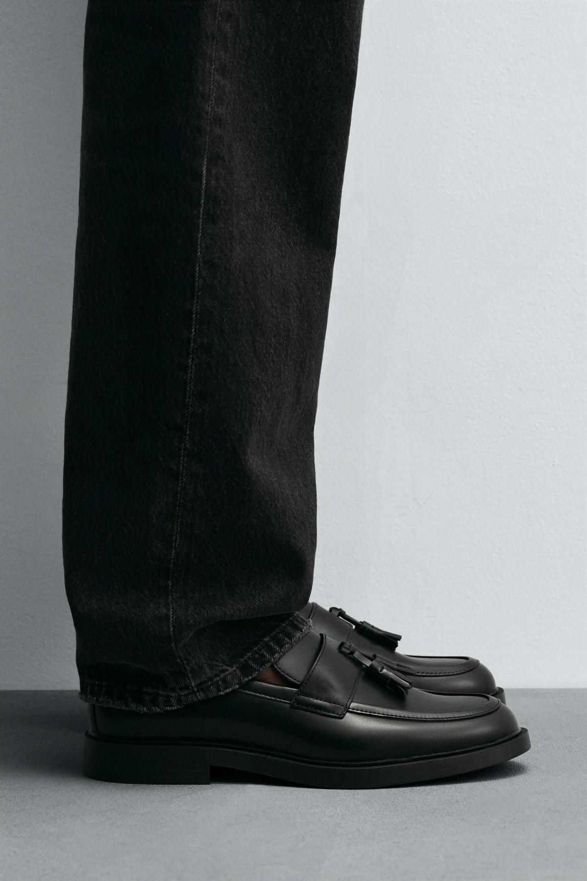 자라 클래식 블랙 테슬 로퍼 2600/620 BLACK - 상세 이미지 3