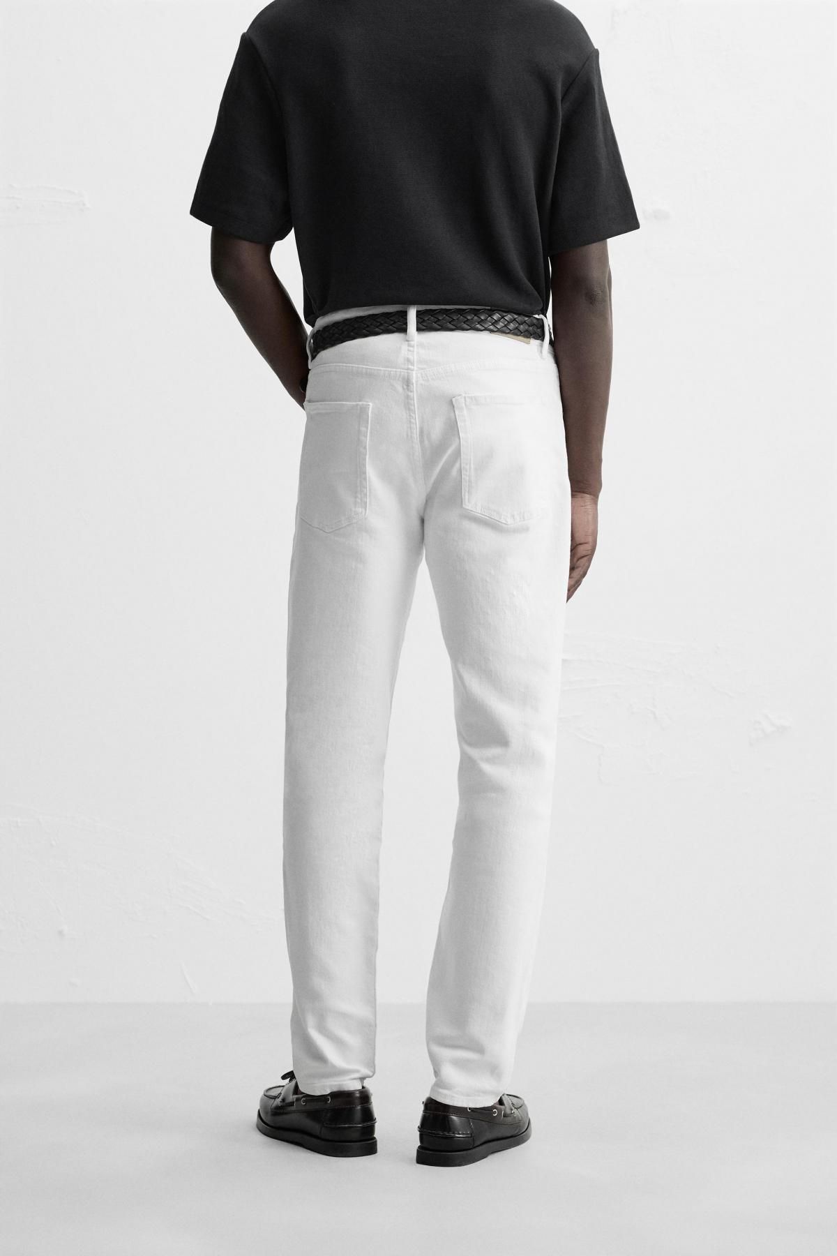 자라 슬림핏 진 0774/340 WHITE - 상세 이미지 3