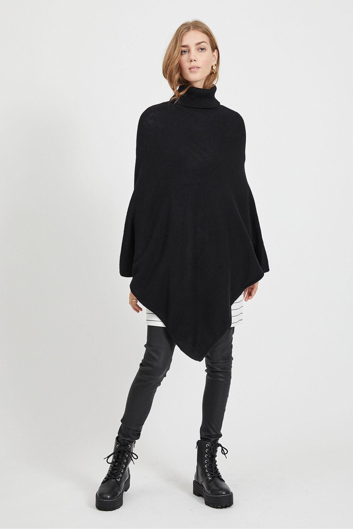 빌라 하이넥 소프트 니트 판초 5795339 NEGRO - 상세 이미지 2