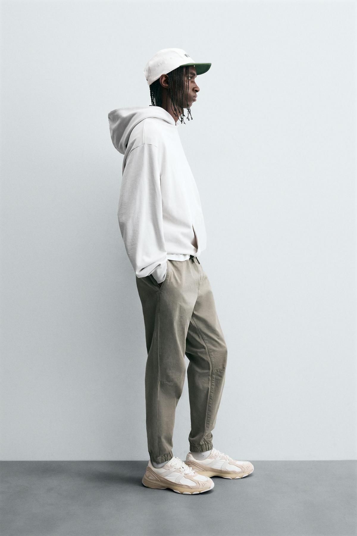 자라 슬림핏 테크니컬 조거 웨이스트 팬츠 6786/320 LIGHT KHAKI - 상세 이미지 5