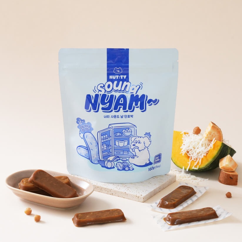 너티 강아지 부드러운간식 수제간식 노령견 노견 양갱 사운드 냠 160g 제품 이미지