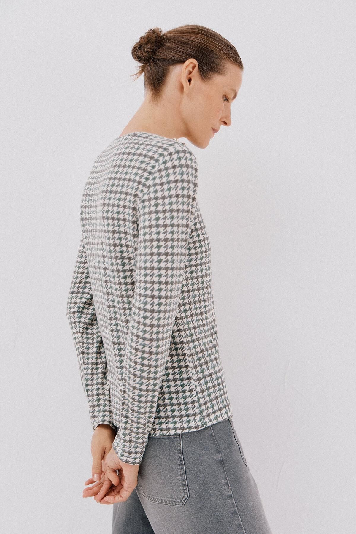꼬르떼피엘 하운드투스 골드 버튼 긴팔 티셔츠 6322482 ESTAMPADO VERDE - 상세 이미지 4