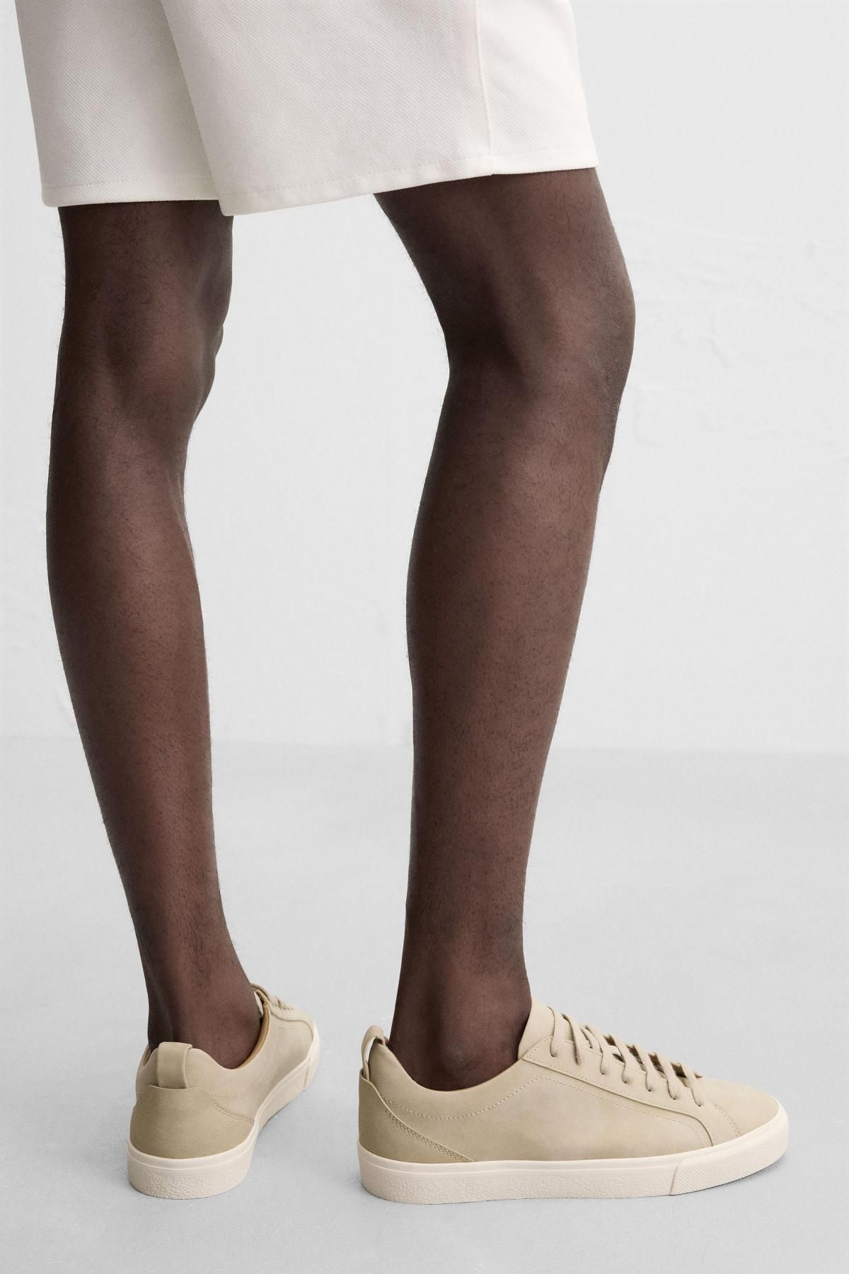 자라 베이직 미니멀 로우탑 스니커즈 2203/620 BEIGE - 상세 이미지 4