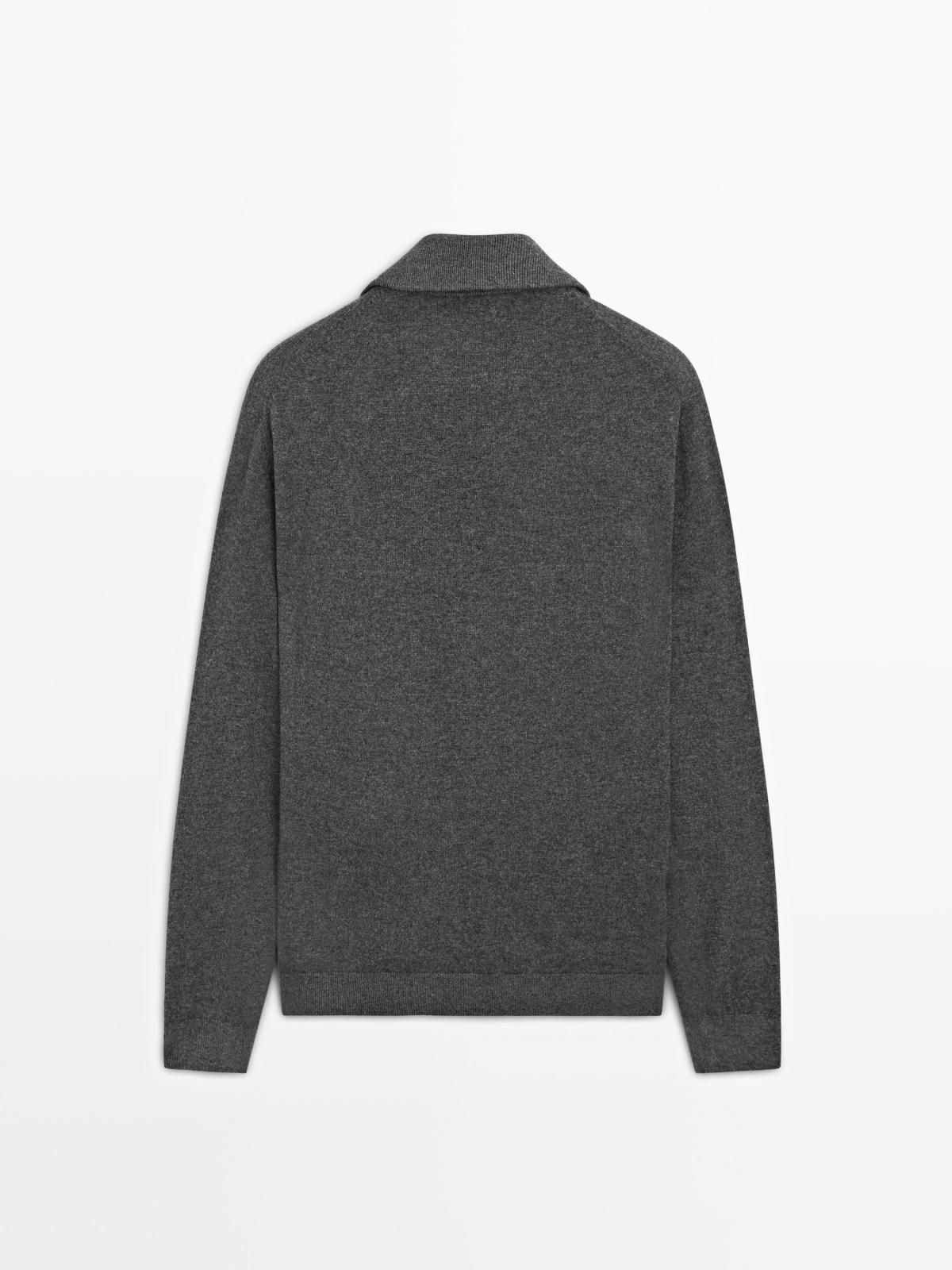 마시모두띠 프리미엄 울블렌드 하이넥 집업 니트 가디건 1017/226 MEDIUM GREY - 상세 이미지 2