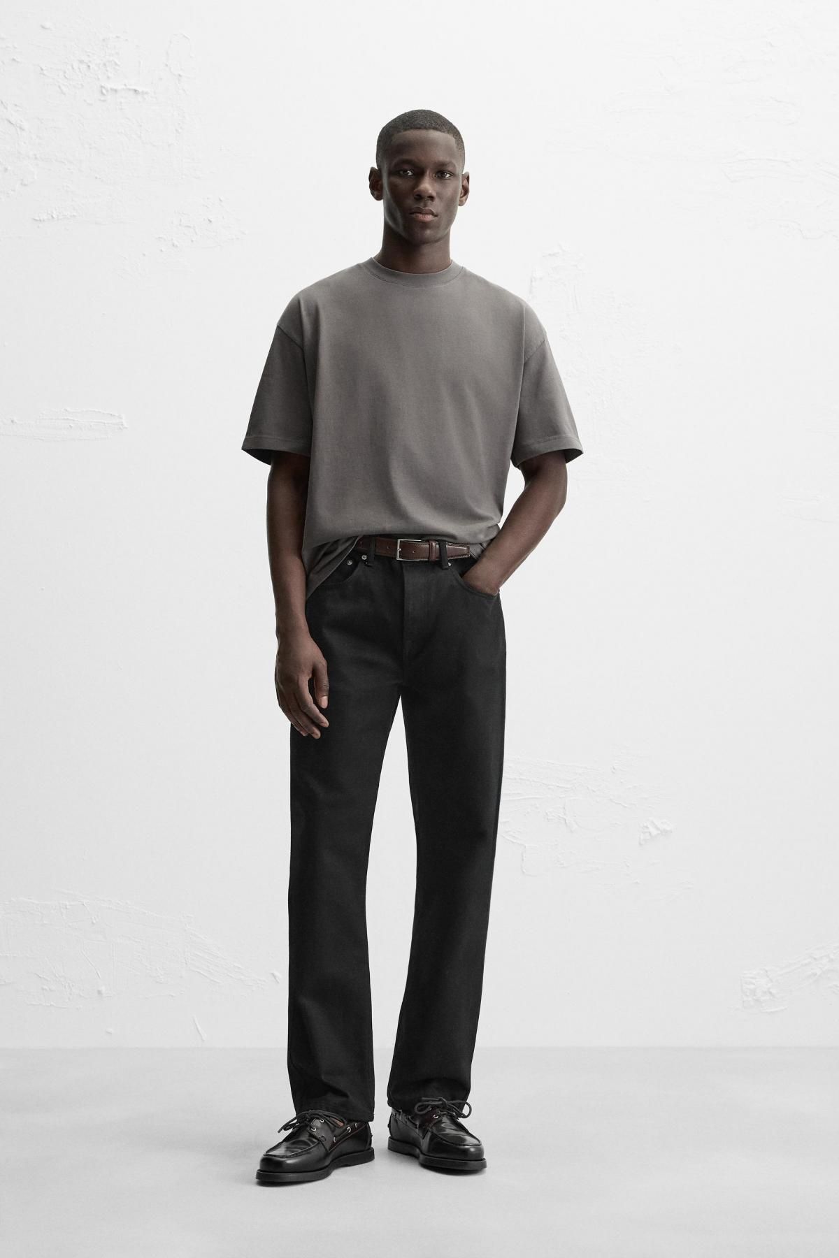 자라 베이직 헤비웨이트 티셔츠 1887/455 ANTHRACITE GREY - 상세 이미지 2