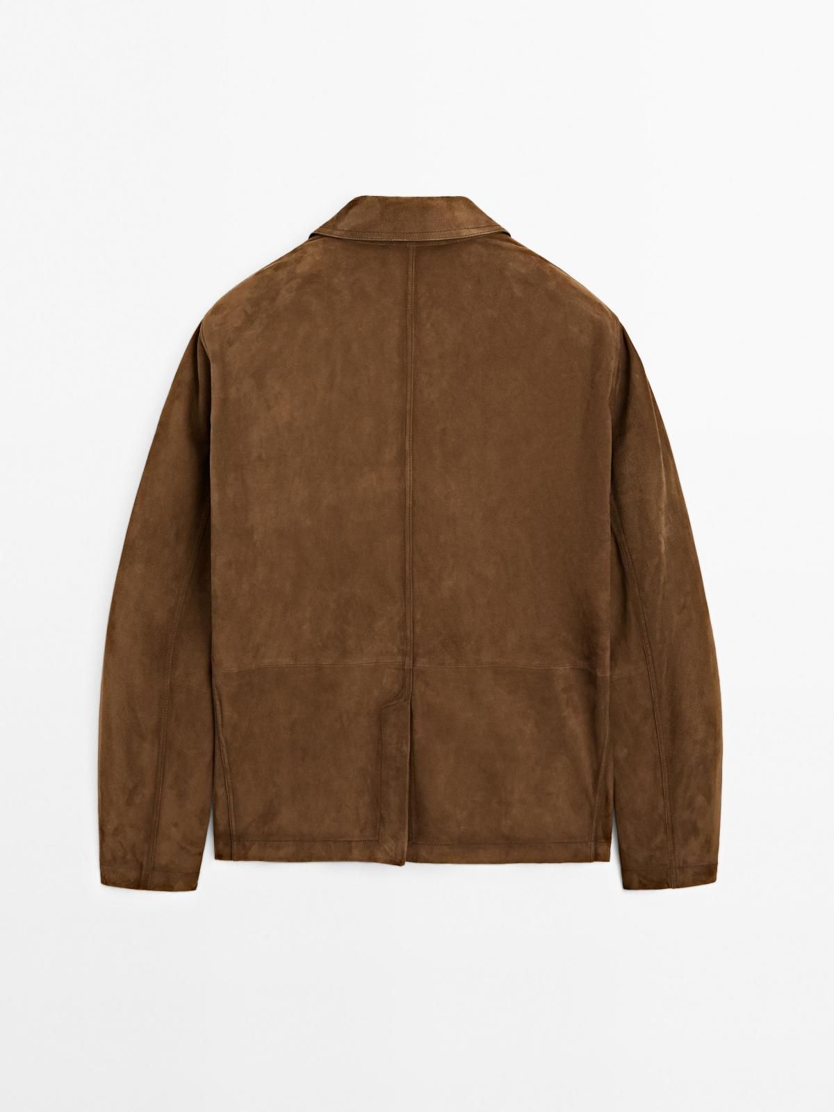 마시모두띠 스웨이드 레더 스티치 블레이저 3369/570 BROWN - 상세 이미지 4