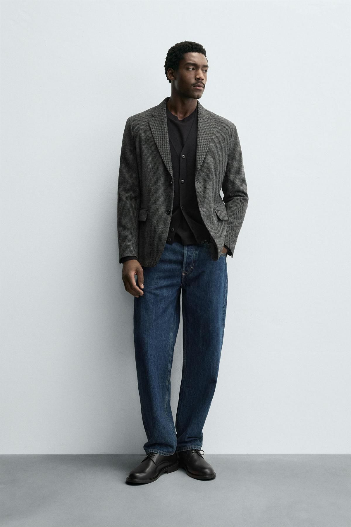 자라 하운드투스 테크니컬 슬림핏 테일러드 재킷 9621/220 ANTHRACITE GREY - 상세 이미지 2