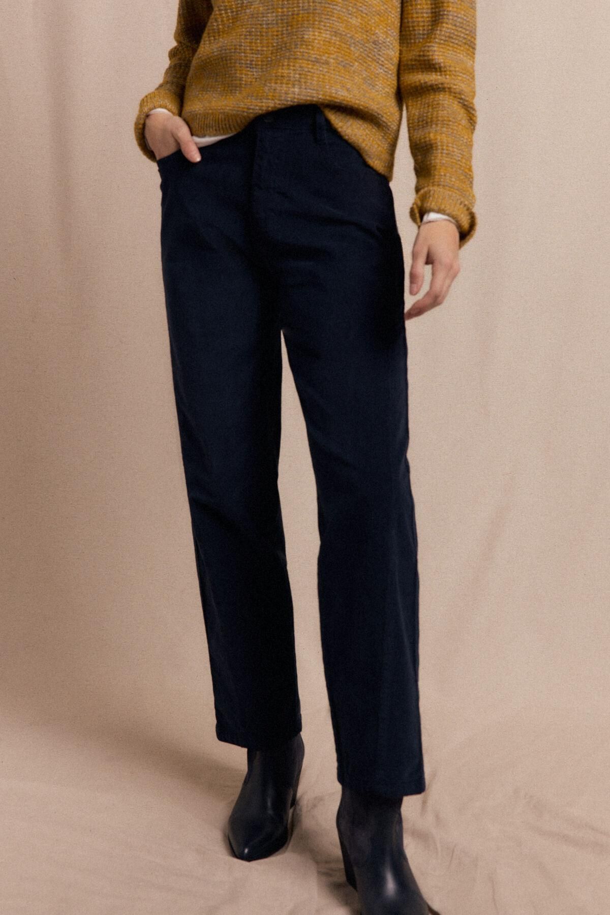 슬로우러브 미드라이즈 코듀로이 와이드 팬츠 5942240 AZUL - 상품 이미지