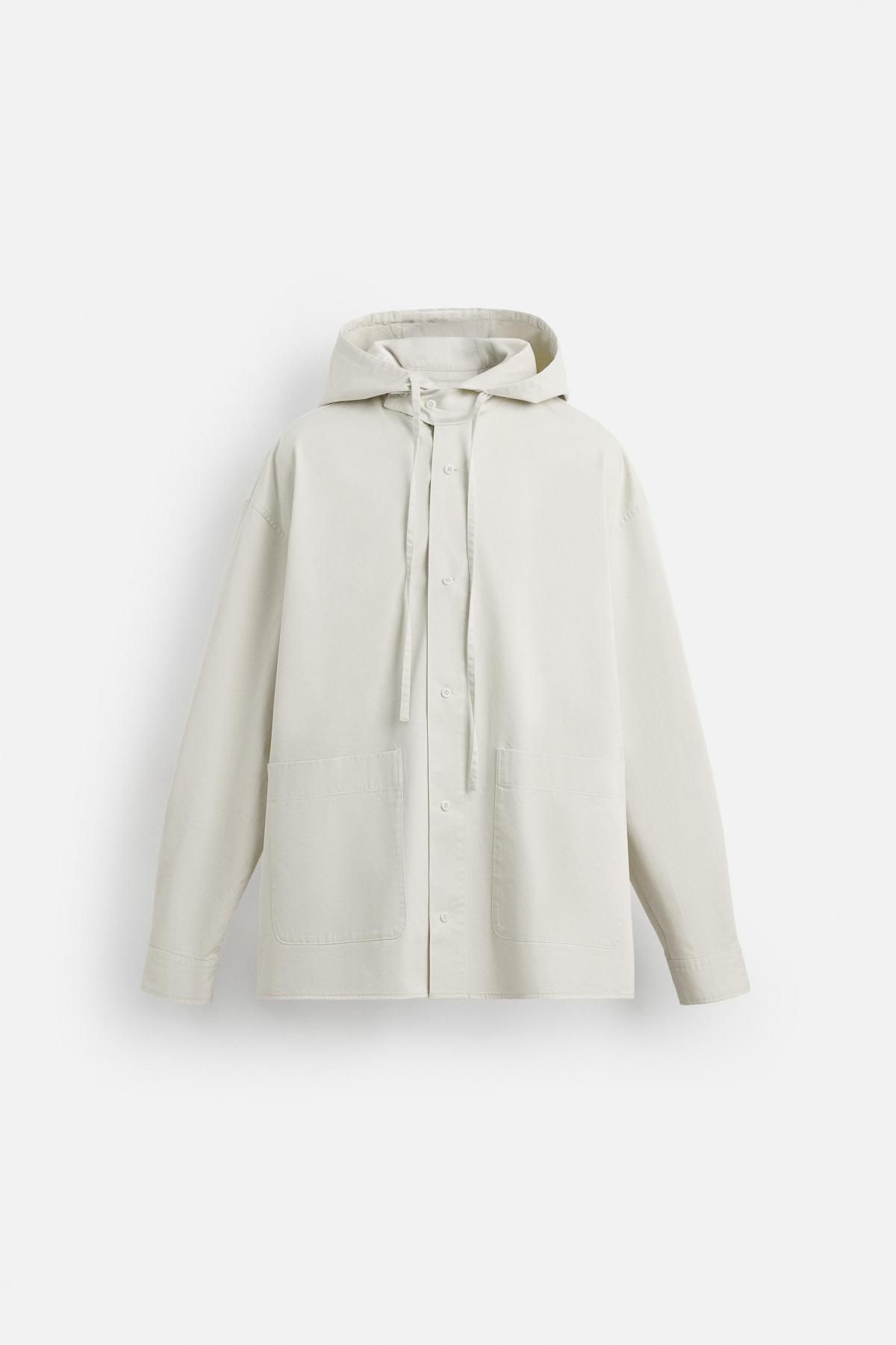 자라 오버사이즈핏 후드 오버셔츠 4587/751 WHITE / GREY - 상품 이미지