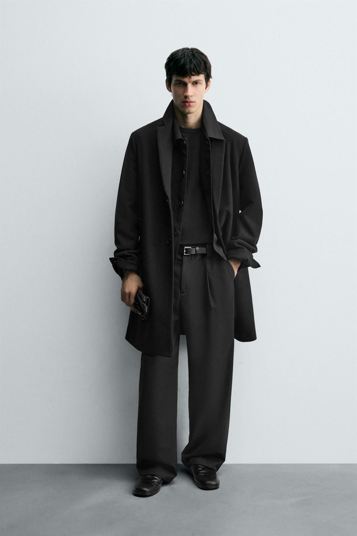 자라 클래식 싱글핏 울 블렌드 코트 5070/100 BLACK - 상세 이미지 2