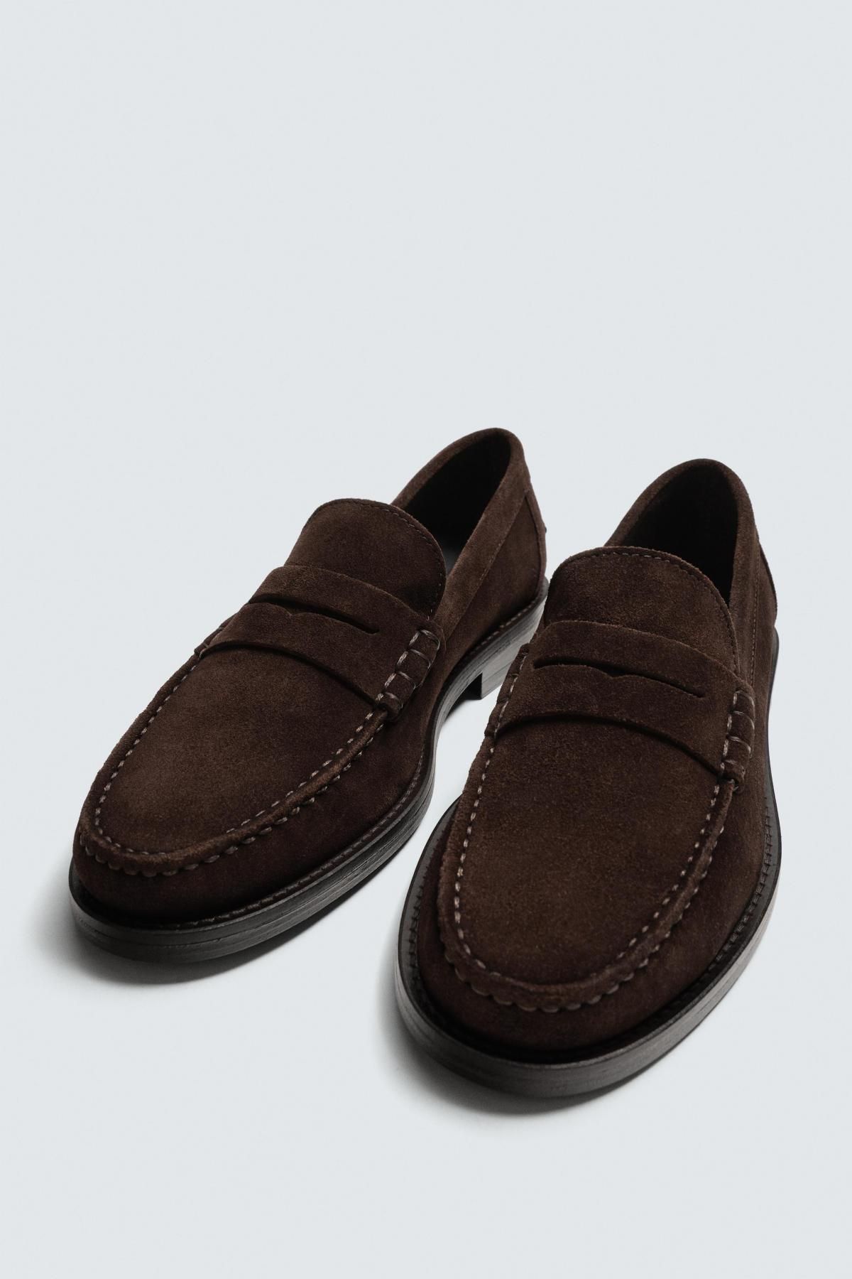 자라 프리미엄 스웨이드 페니 로퍼 한정판 2678/620 BROWN - 상세 이미지 5