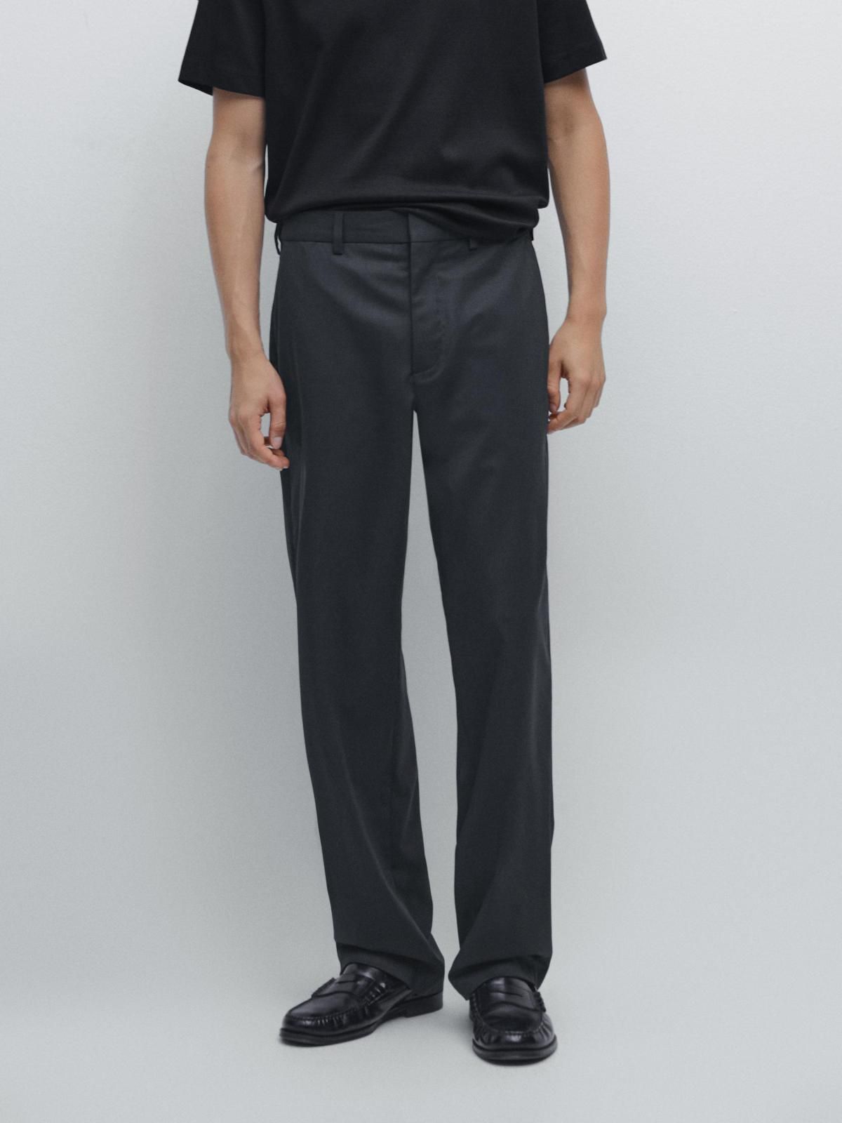 마시모두띠 테크니컬 울블렌드 쿨 슬랙스 팬츠 2888/378 NAVY BLUE - 상품 이미지
