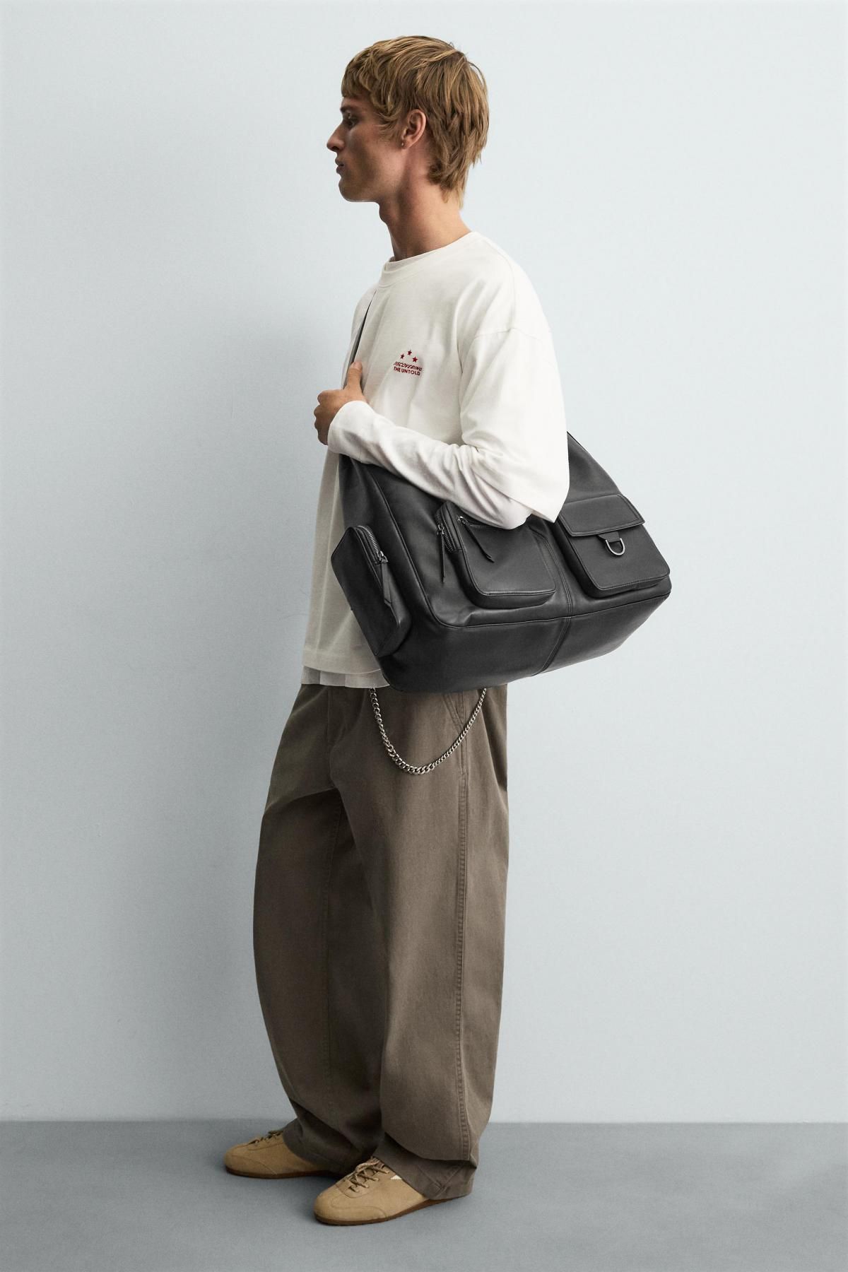 자라 테크니컬 멀티포켓 블랙 숄더백 3170/620 BLACK - 상세 이미지 3