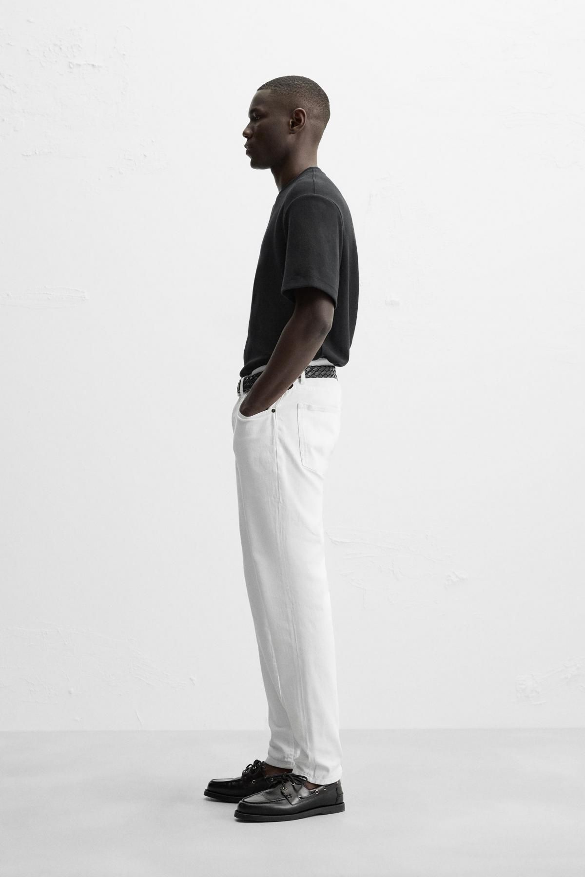 자라 슬림핏 진 0774/340 WHITE - 상세 이미지 4