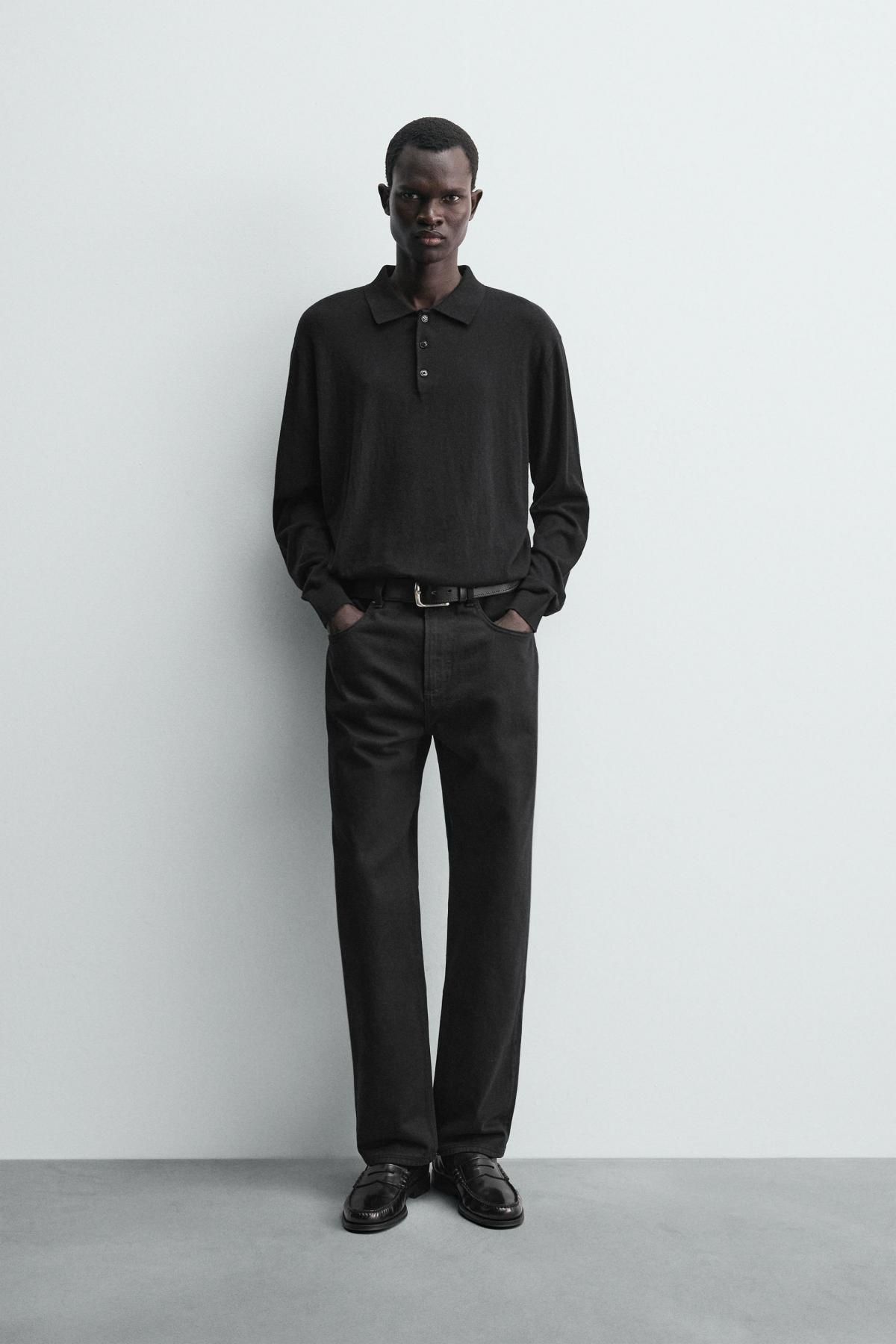자라 블랙 스트레이트 핏 데님 앵클 진 5585/390 BLACK - 상세 이미지 2