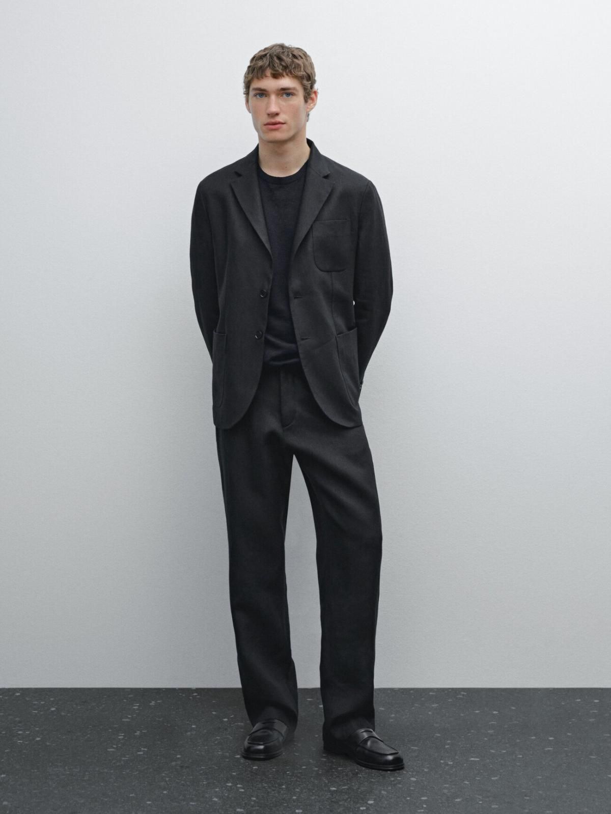 마시모두띠 경량 100 린넨 팬츠 0063/263 BLACK - 상세 이미지 2