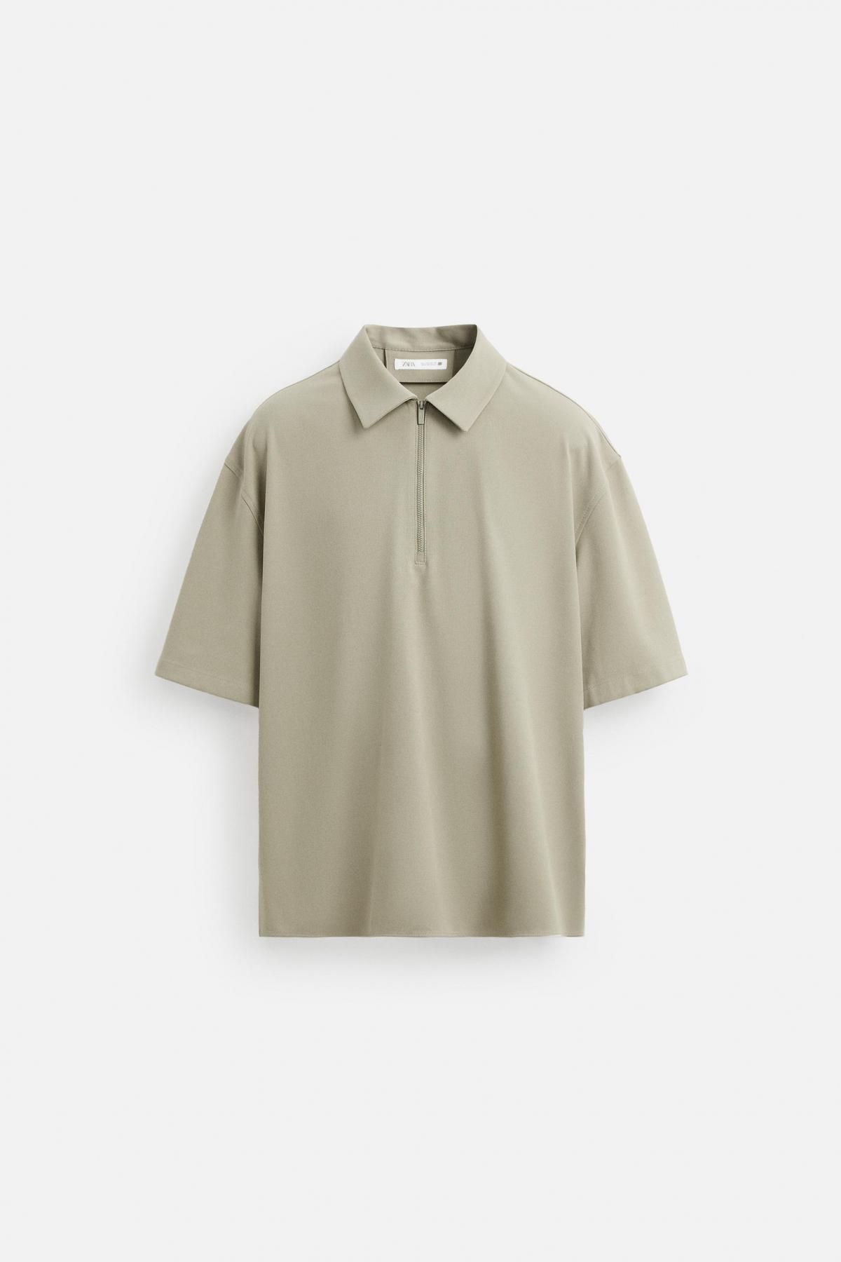 자라 컴포트 집업 폴로셔츠 6861/695 APPLE GREEN - 메인 이미지