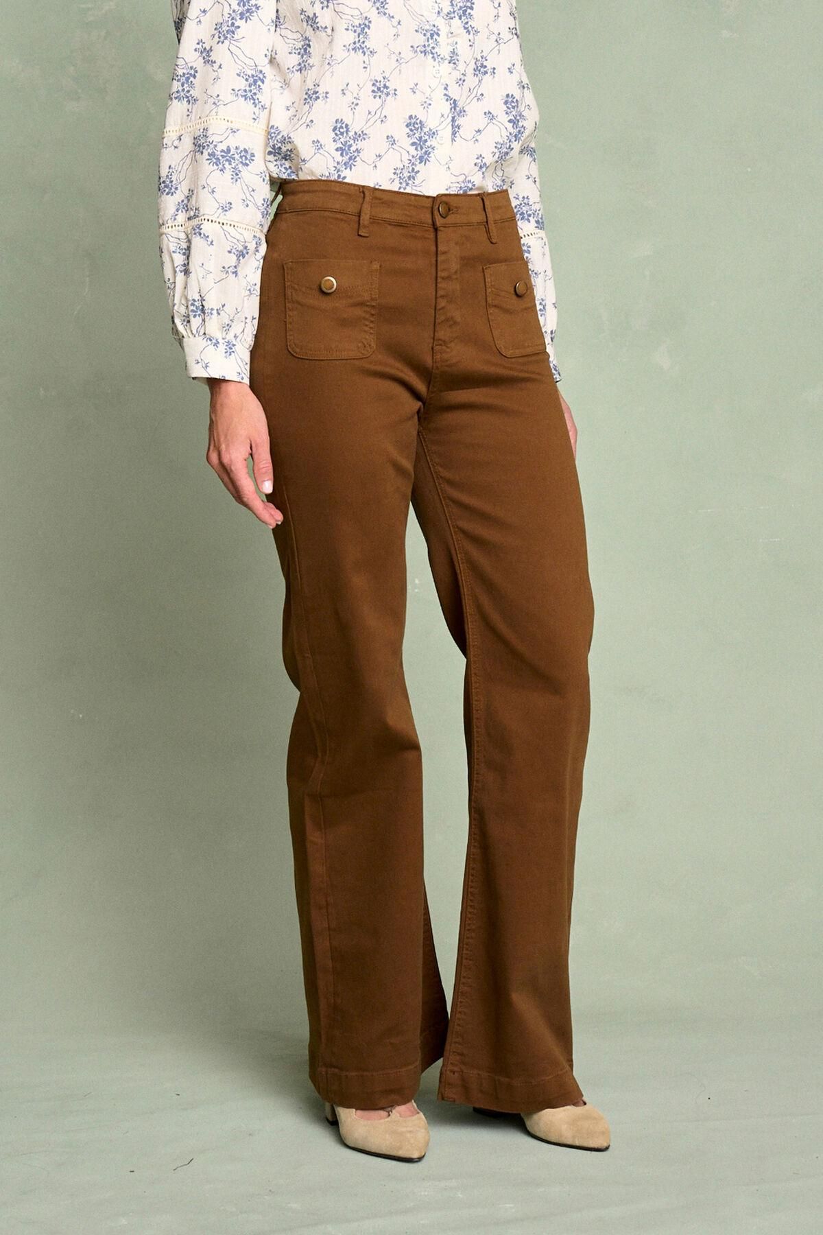 폴린에무아 트렌디 카멜 스트레이트핏 데님 팬츠 5942279 CAMEL - 상세 이미지 4