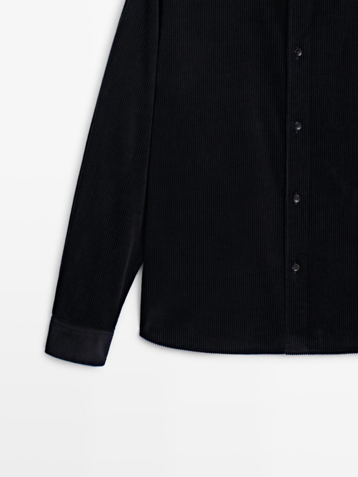 마시모두띠 코듀로이 레귤러핏 긴팔 오버셔츠 1765/262 NAVY BLUE 이미지 6