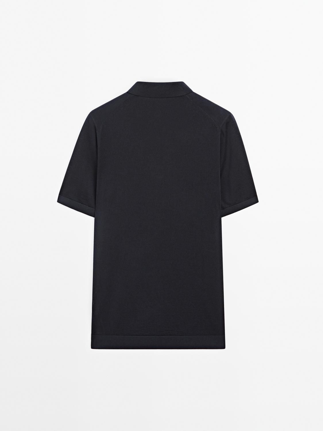 마시모두띠 프리미엄 울블렌드 반팔 니트 폴로셔츠 0931/210 NAVY BLUE - 상세 이미지 2