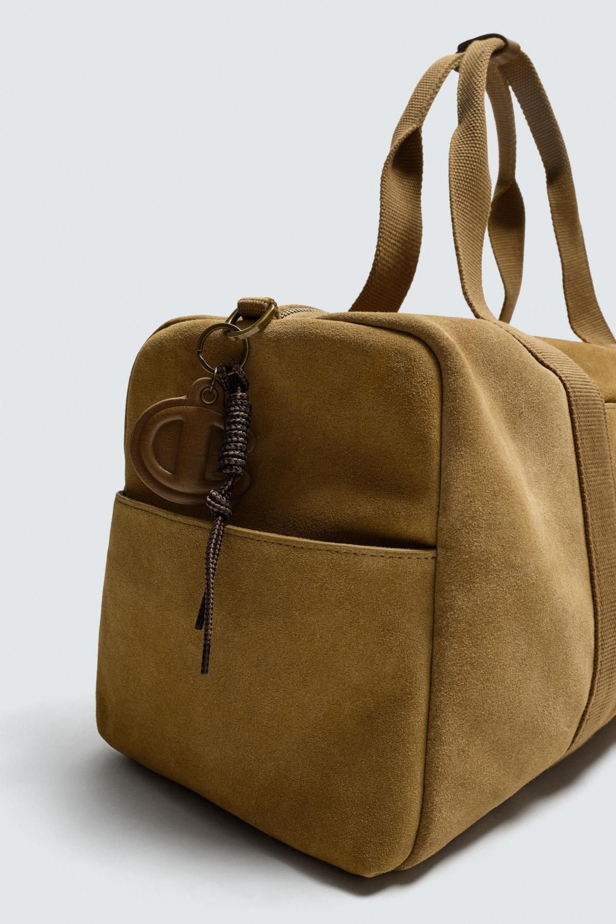 자라 스웨이드 가죽 트래블백 X 챔피온 3144/620 SAND BROWN - 상세 이미지 4