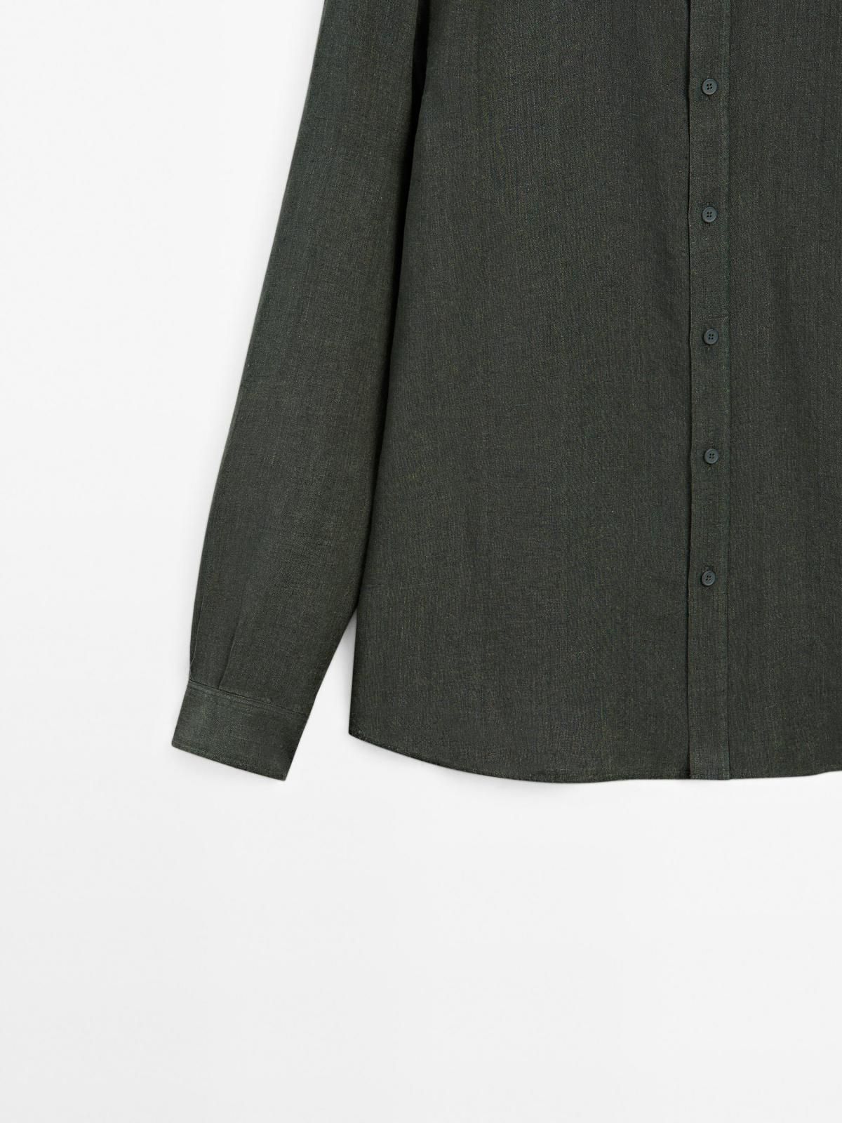마시모두띠 리넨 레귤러핏 페이드 긴팔 셔츠 0139/729 DARK KHAKI - 상세 이미지 3