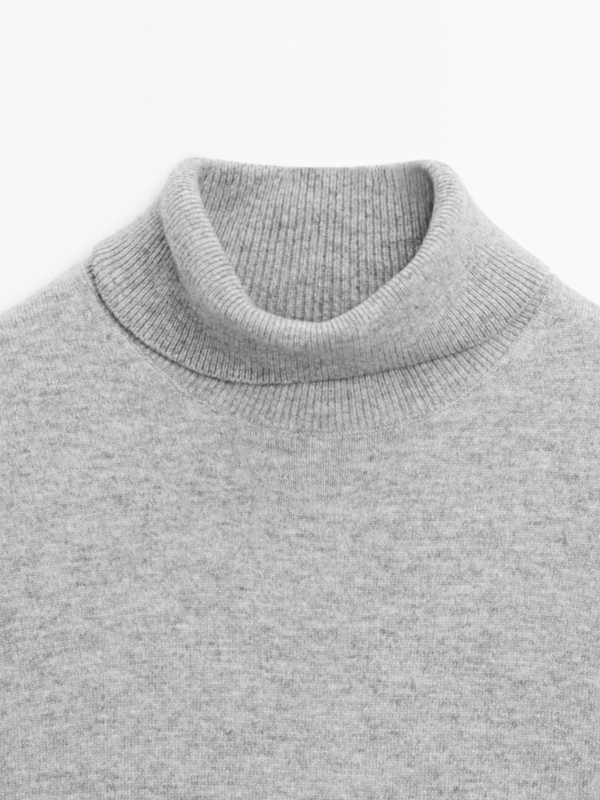 마시모두띠 프리미엄 울블렌드 터틀넥 니트 스웨터 1067/240 GREY MARL 이미지 6