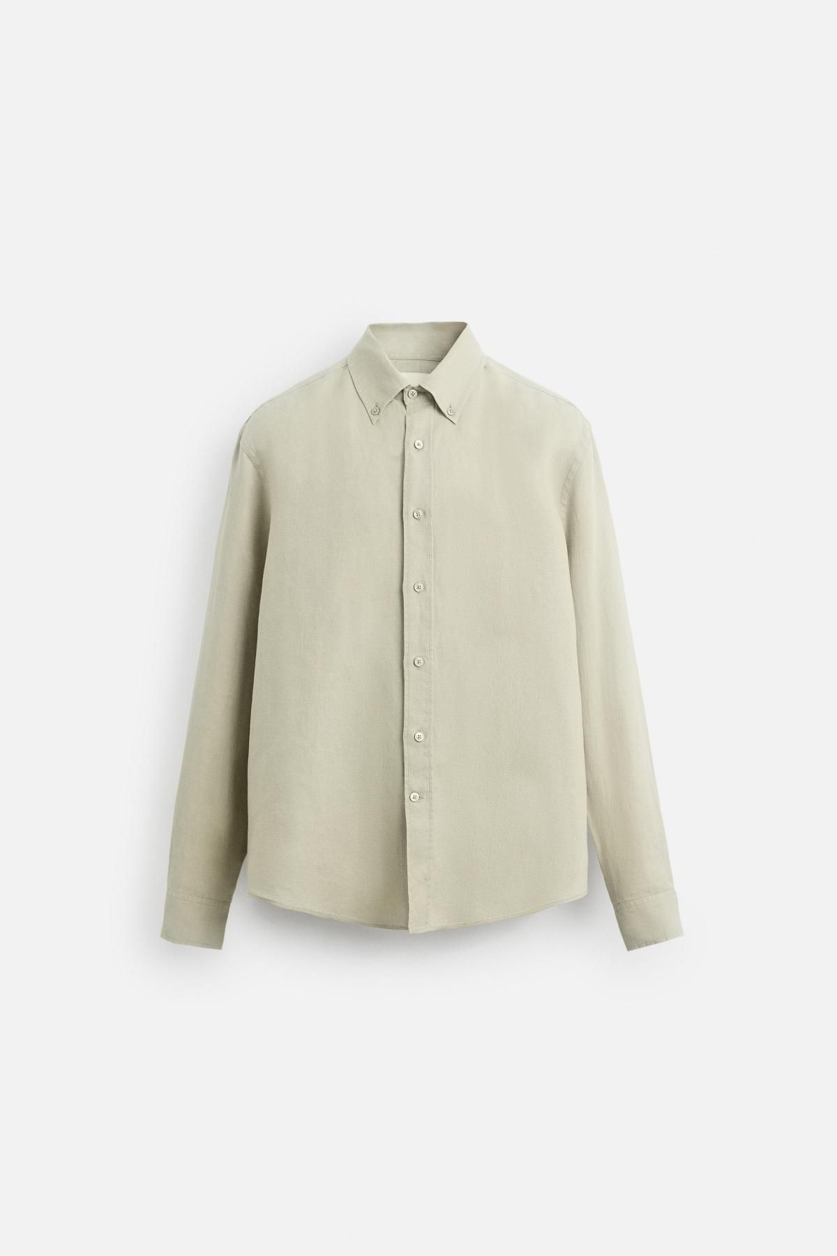 자라 프리미엄 린넨 긴팔 셔츠 4334/181 LIGHT BEIGE - 메인 이미지