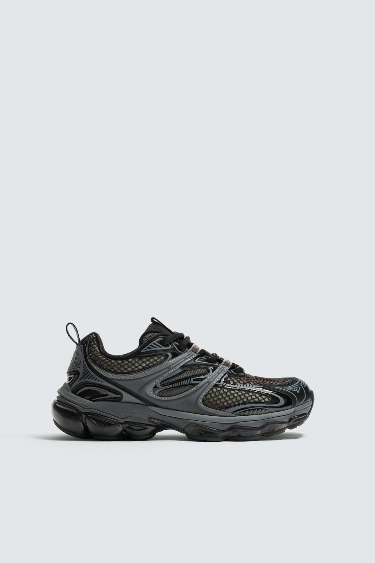 자라 테크니컬 러닝 청키솔 스니커즈 2386/620 BLACK - 상품 이미지