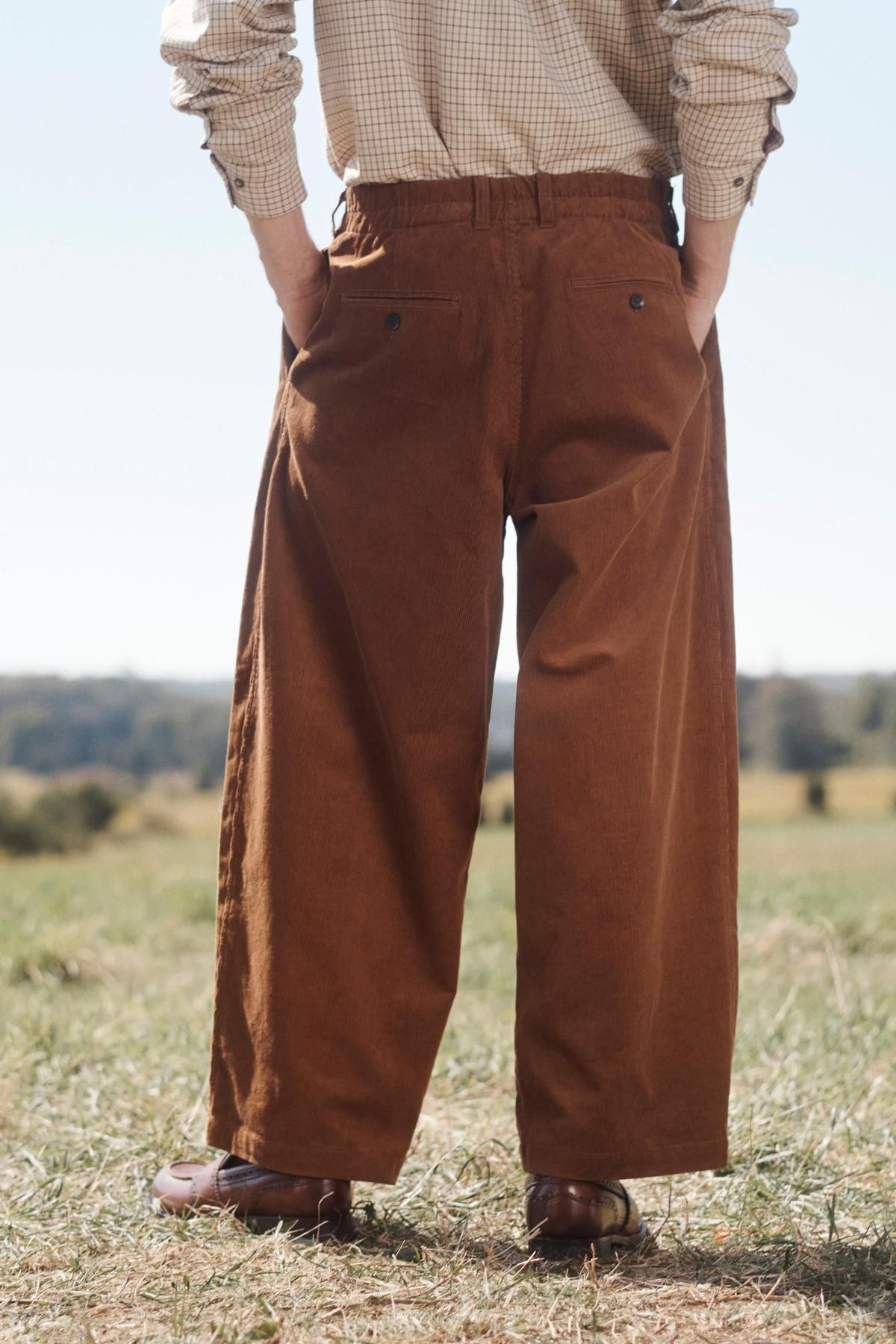 자라 한정판 코듀로이 와이드 팬츠 4088/701 BROWN - 상세 이미지 4