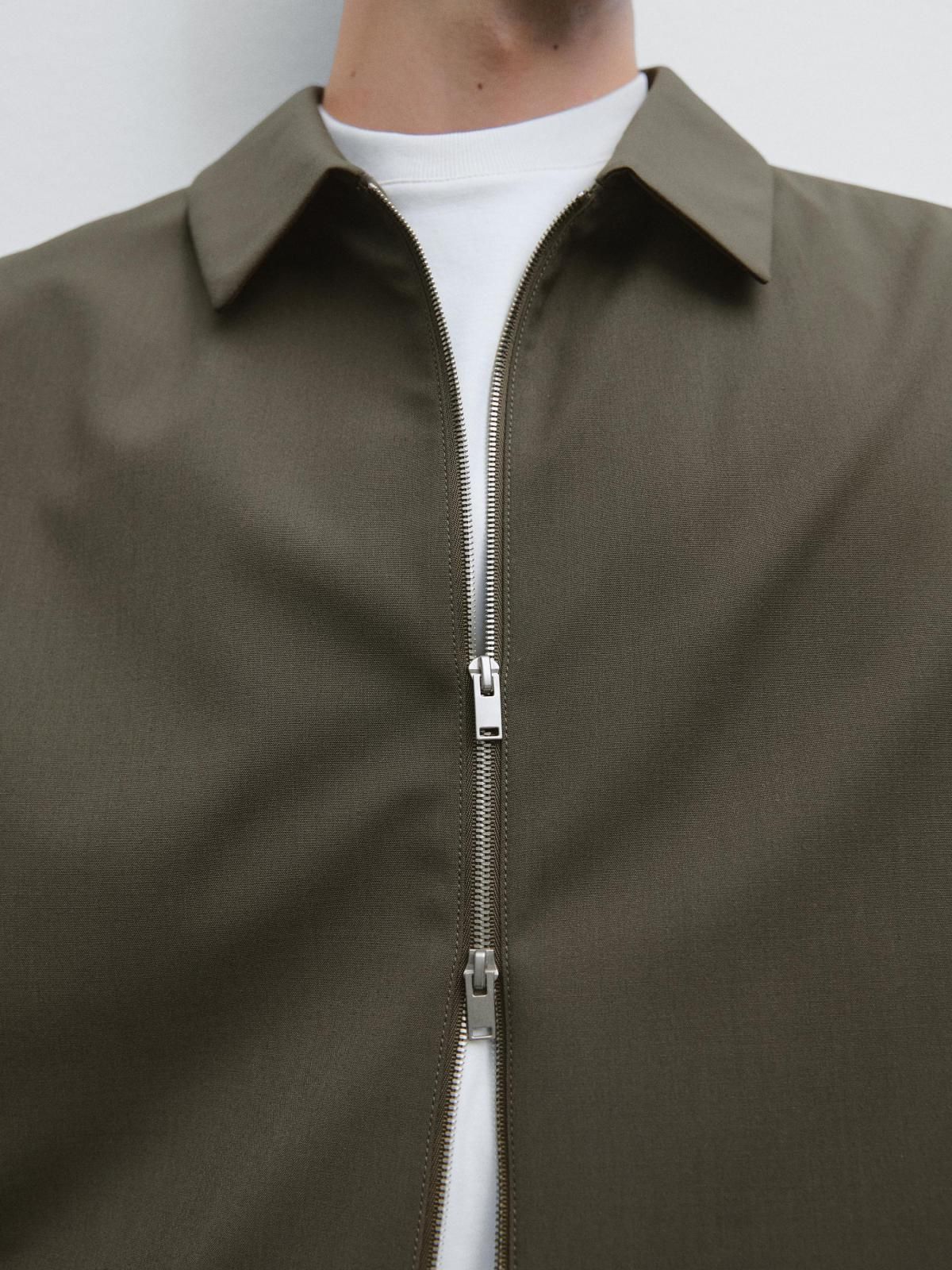 마시모두띠 울블렌드 테크니컬 블루종 재킷 2030/277 DARK KHAKI - 상세 이미지 3